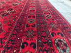 10x14 Ft Khal Mohammadi Bukhara Antique Rug Handwoven Traditional Persian Design, Rug For Living Room, Bedroom Rug 13.9x9.10, Large Rug
