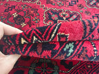 10x14 Ft Khal Mohammadi Bukhara Antique Rug Handwoven Traditional Persian Design, Rug For Living Room, Bedroom Rug 13.9x9.10, Large Rug