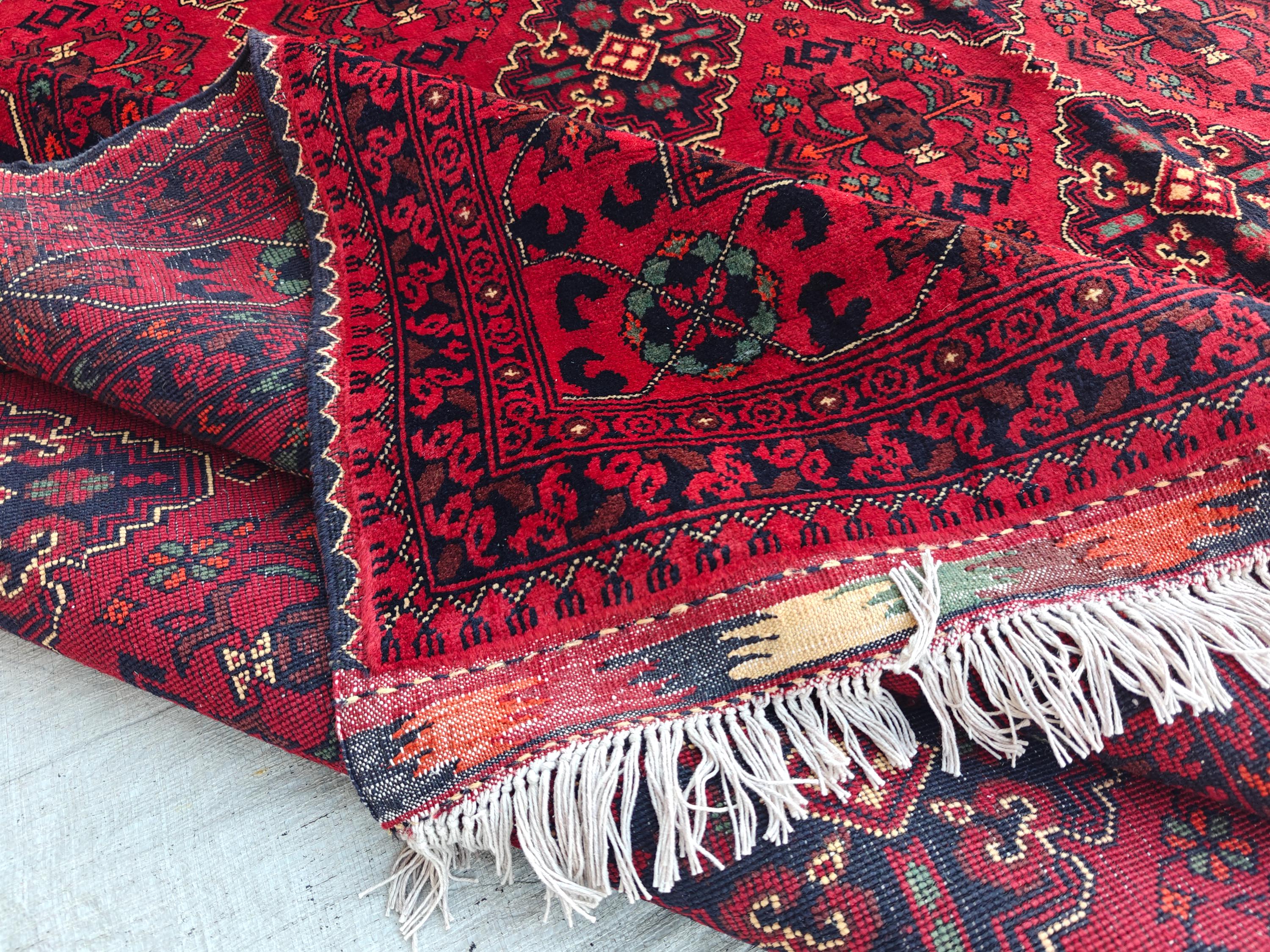10x14 Ft Khal Mohammadi Bukhara Antique Rug Handwoven Traditional Persian Design, Rug For Living Room, Bedroom Rug 13.9x9.10, Large Rug