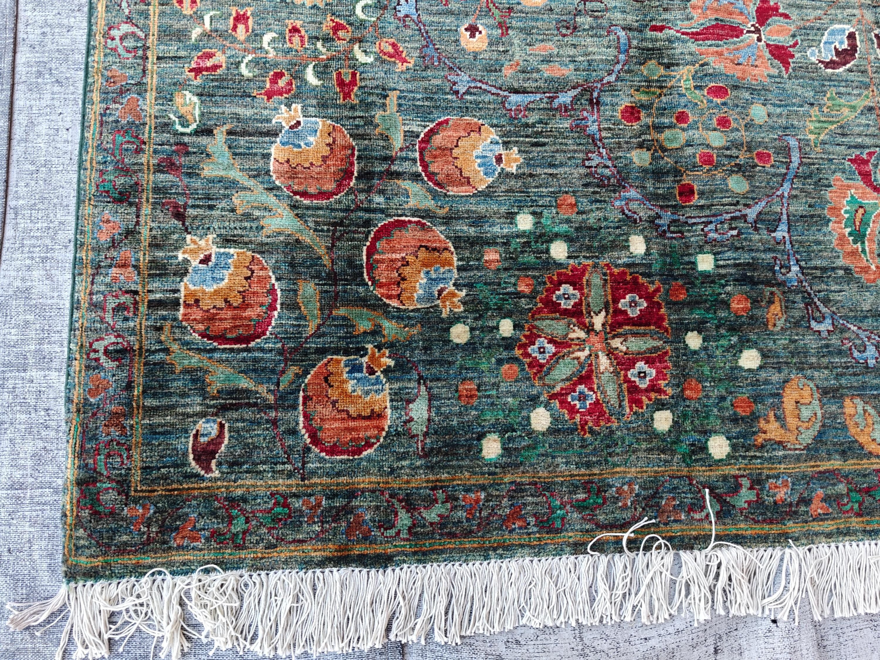 7x10 Floral Chobi Rug, Boho Home Decor, Rug For Living Room, Bedroom Rug, Kitchen Rug, Dining room Rug, Decorative Rug 10.2x6.7, Medium Rug