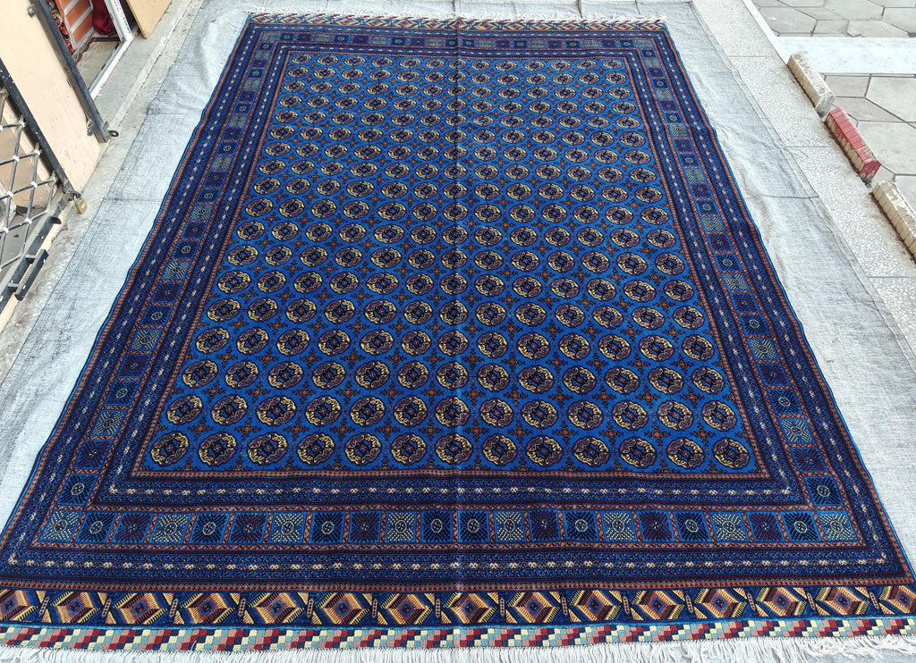 10x13 Navy Blue Large Mawrai Gul Tribal Afghan Handmade Antique Rug, Rug For Livingroom, Bedroom Rug, Dining Room Rug, Office Rug 13.4x9.8,