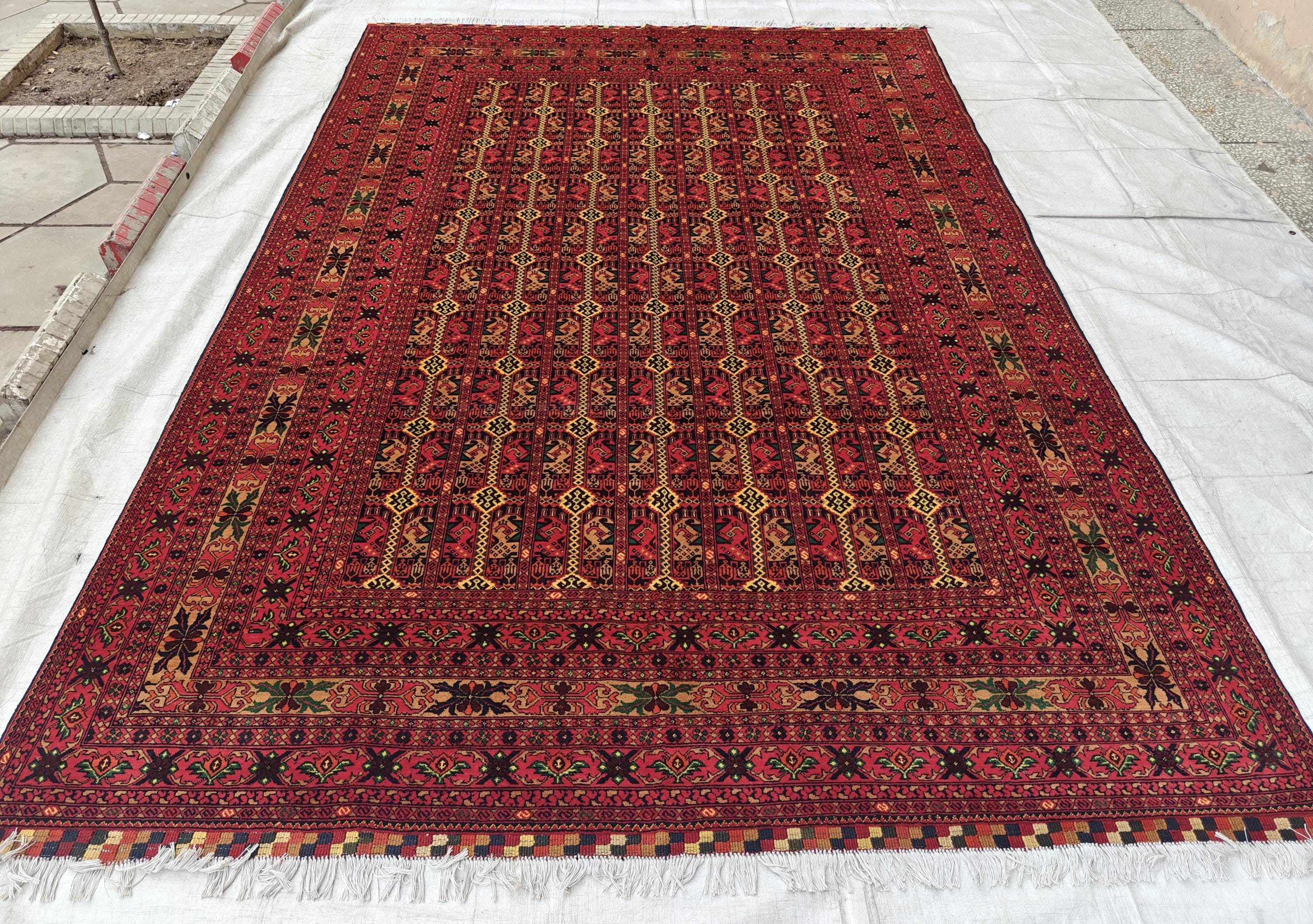 Luxurious 8x11 Large Ala Bakhmal Handwoven Persian Rug – Traditional Oriental Design in Silk and Wool, Rugs For Living Room, Bedroom Rug