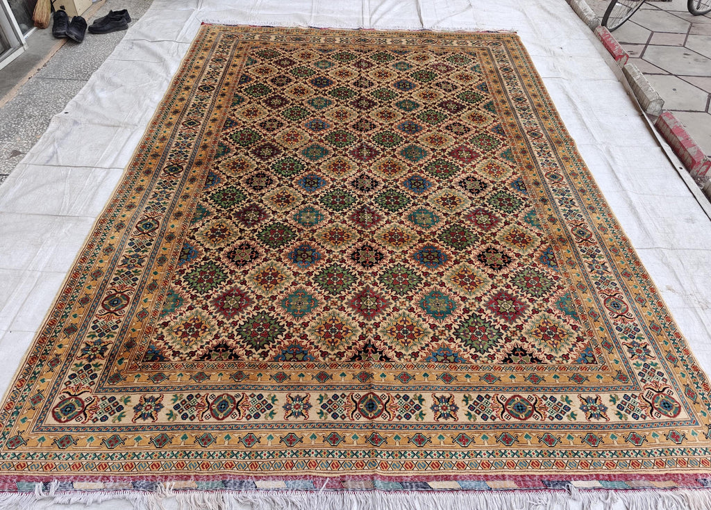 8x12 Large Elegant Sitara Naksha Rug – Handwoven Luxury Persian Design in wool, Rugs For Living Room, Bedroom Rug 11.8x8 ft