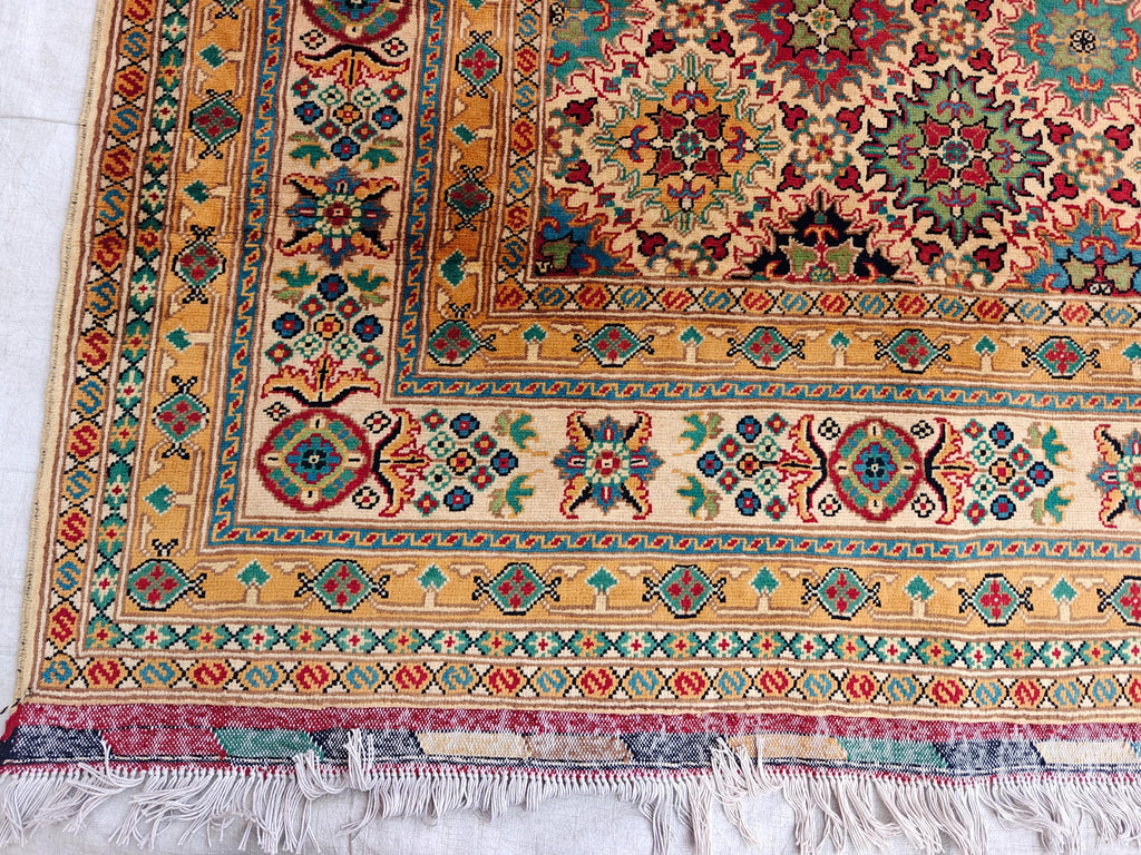 8x12 Large Elegant Sitara Naksha Rug – Handwoven Luxury Persian Design in wool, Rugs For Living Room, Bedroom Rug 11.8x8 ft