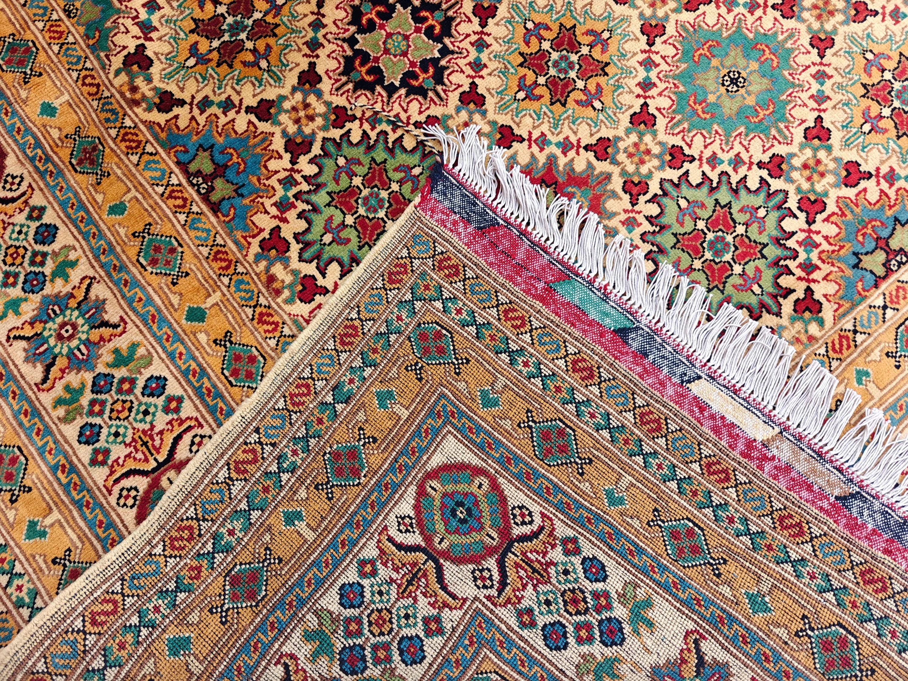 8x12 Large Elegant Sitara Naksha Rug – Handwoven Luxury Persian Design in wool, Rugs For Living Room, Bedroom Rug 11.8x8 ft