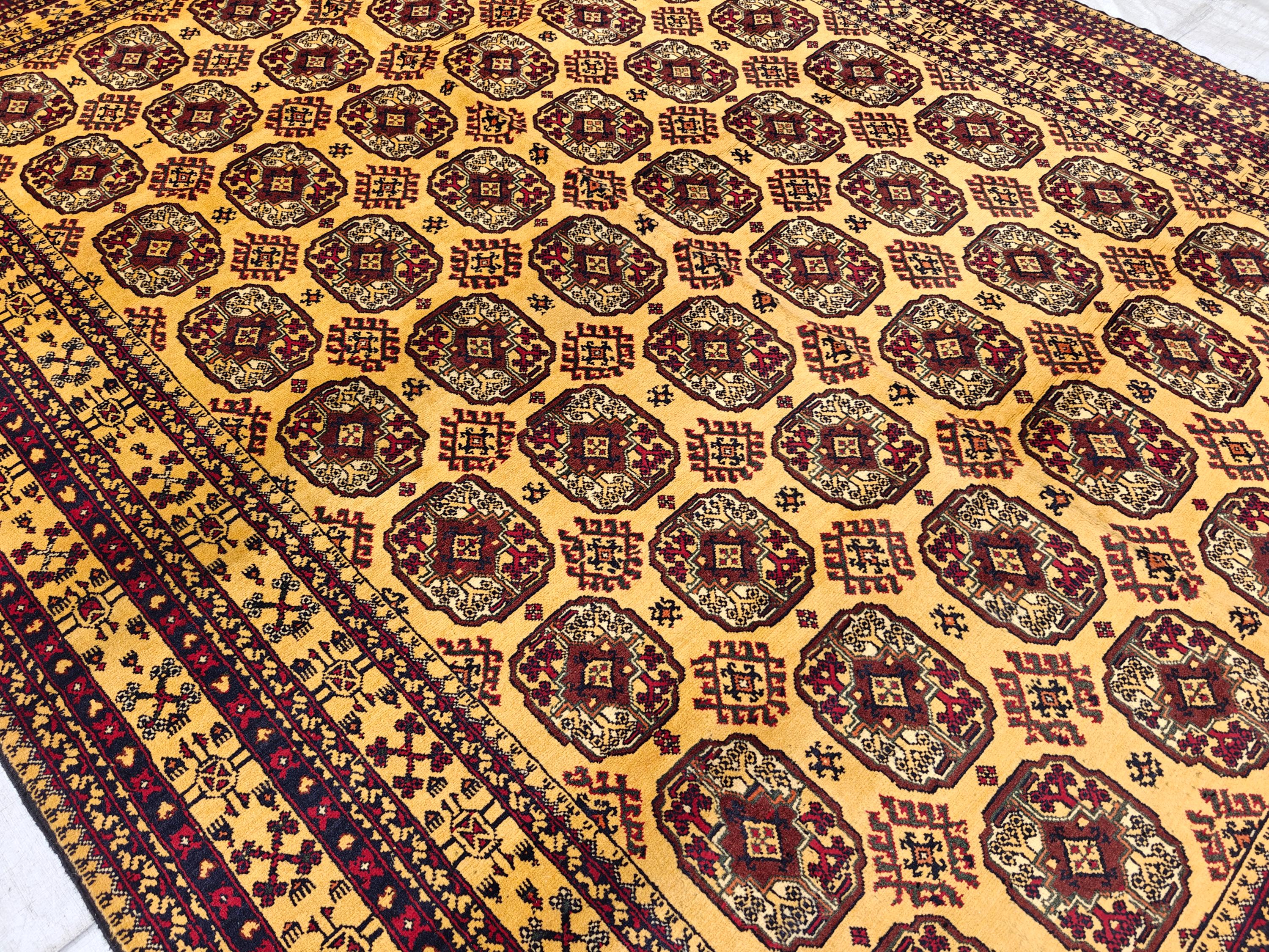 8x10 Large Luxurious Ahal Gul Handwoven Persian Rug – Traditional Oriental Design in Wool, Rugs For Living Room, Bedroom Rugs