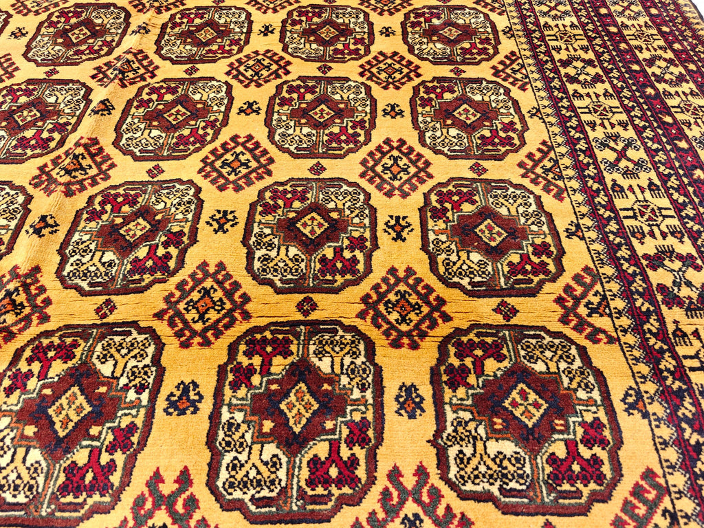 8x10 Large Luxurious Ahal Gul Handwoven Persian Rug – Traditional Oriental Design in Wool, Rugs For Living Room, Bedroom Rugs