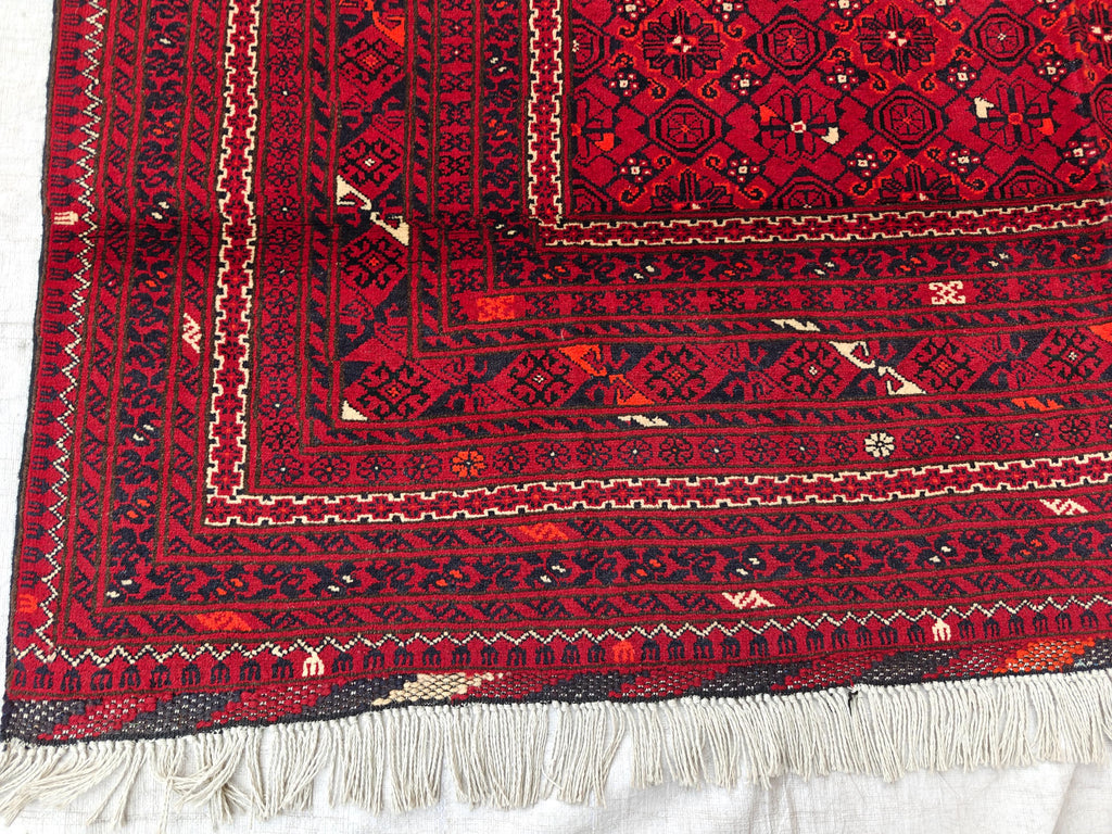 7x10 Vintage Bashiri Handmade Afghan Rug, Collectible Rug, Rugs For Living Room, Bedroom Rug, Farmhouse Rug 9.11x6.5, Medium Rug