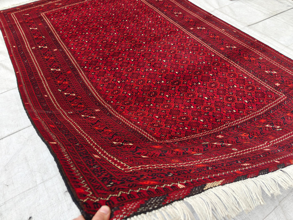 7x10 Vintage Bashiri Handmade Afghan Rug, Collectible Rug, Rugs For Living Room, Bedroom Rug, Farmhouse Rug 9.11x6.5, Medium Rug