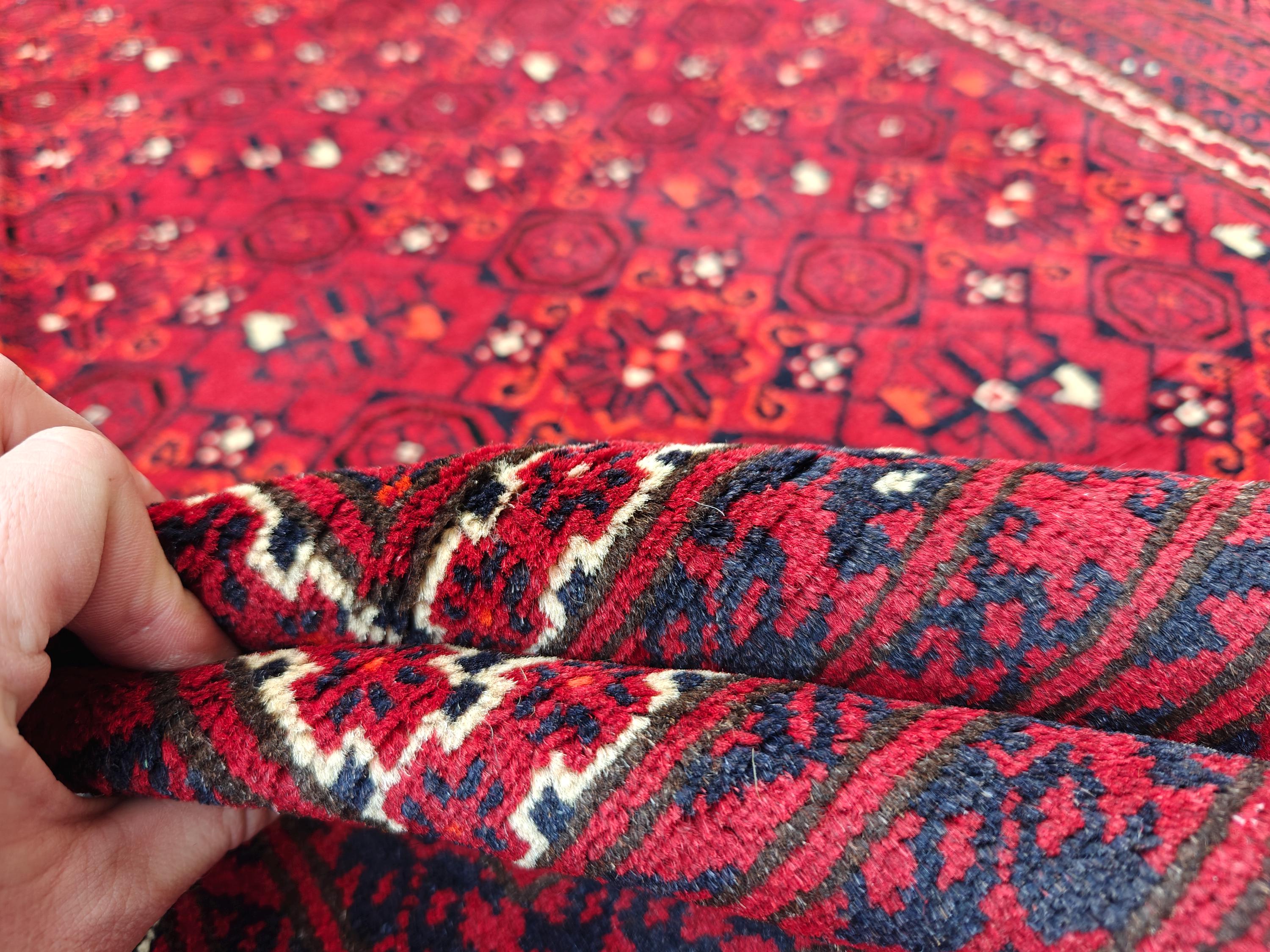 7x10 Vintage Bashiri Handmade Afghan Rug, Collectible Rug, Rugs For Living Room, Bedroom Rug, Farmhouse Rug 9.11x6.5, Medium Rug