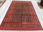 7x10 Antique Mawrai Gul Afghan Handwoven Rug, Rugs For Living Room, Bedroom Rug. Farmhouse Rug, Large Area Rug 9.9x6.6, Medium Rug