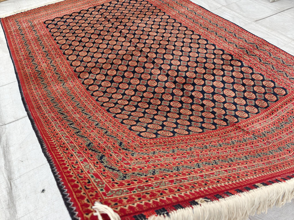 7x10 Antique Mawrai Gul Afghan Handwoven Rug, Rugs For Living Room, Bedroom Rug. Farmhouse Rug, Large Area Rug 9.9x6.6, Medium Rug