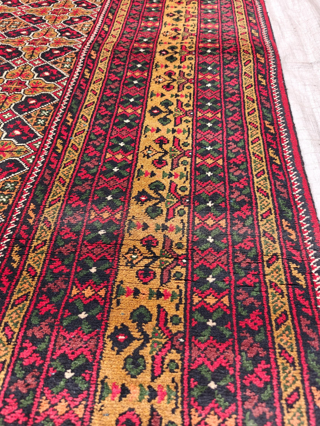 7x10 Handwoven Yousafi Afghan Rug, Boho Home Decor, Rug For Living Room, Bedroom Rug, Dining Room Rug, Rustic Decor Rug 9.11x6.8, Large Rug