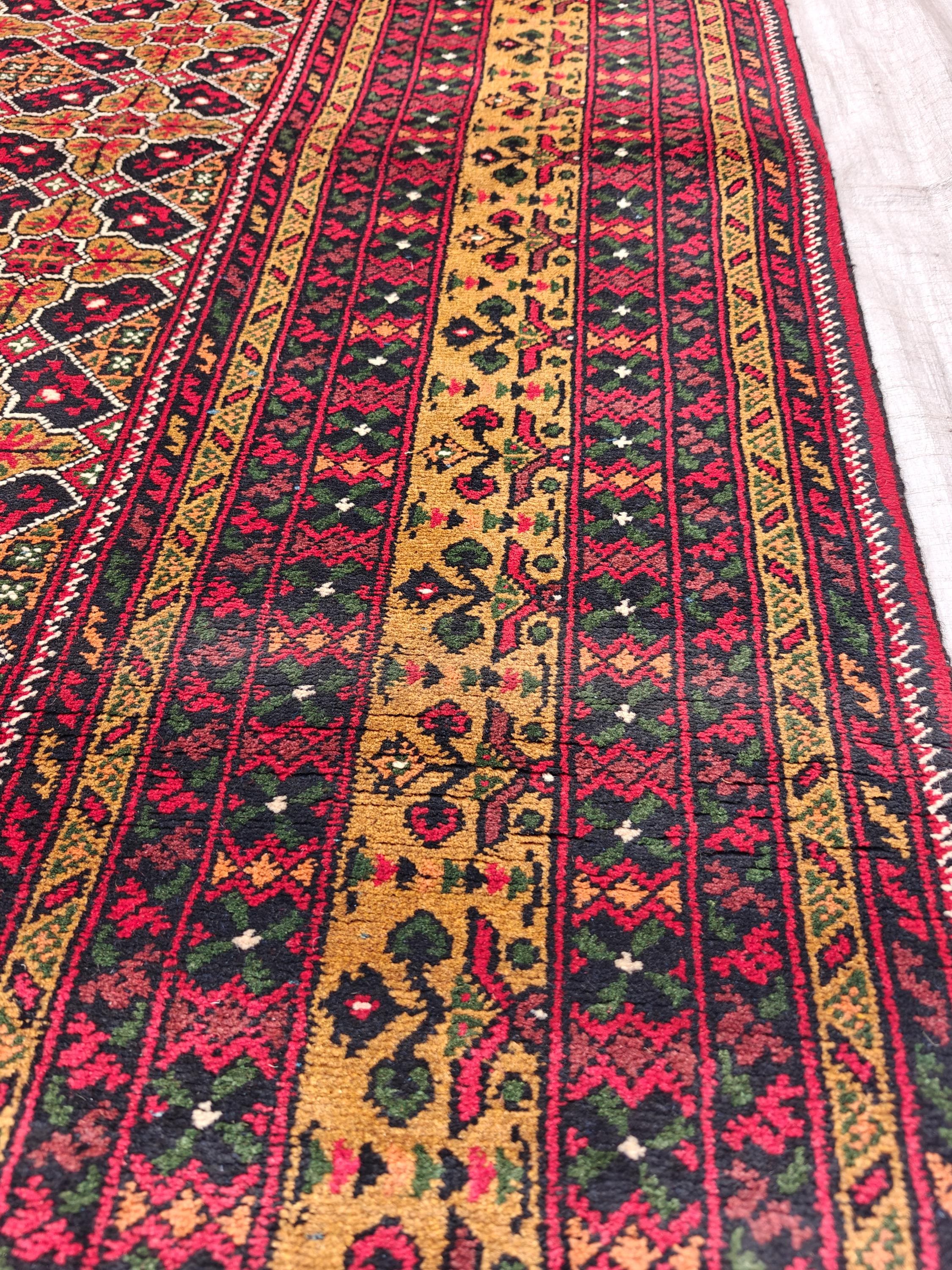 7x10 Handwoven Yousafi Afghan Rug, Boho Home Decor, Rug For Living Room, Bedroom Rug, Dining Room Rug, Rustic Decor Rug 9.11x6.8, Large Rug
