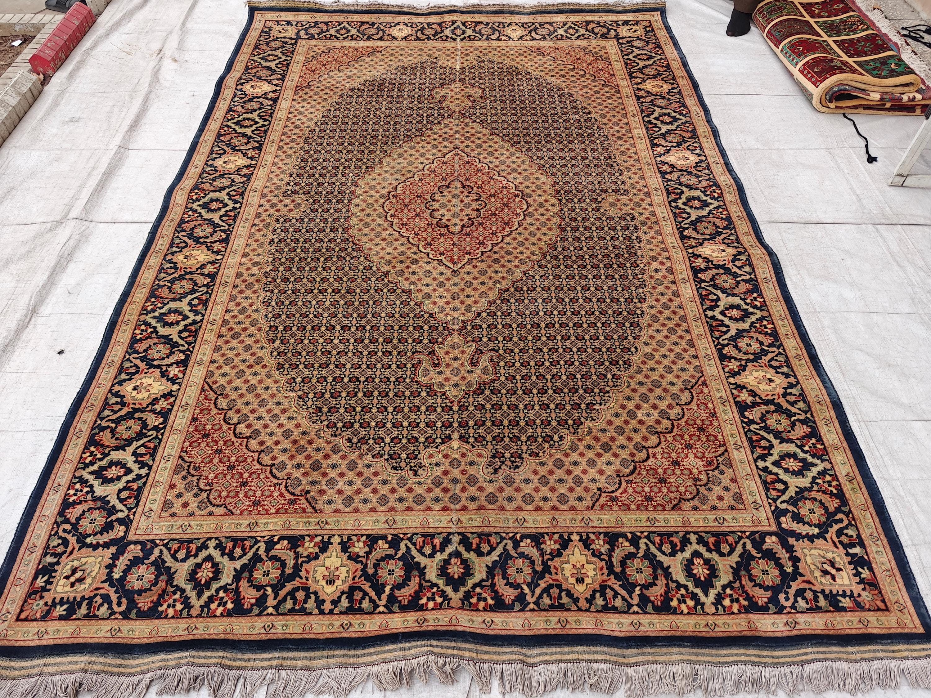 7x10 Collectible Vintage Tabriz Persian Style Rug, Boho Home Decor, Rug For Living Room, Bedroom Rug, Dining Room Rug 9.10x6.10, Medium Rug