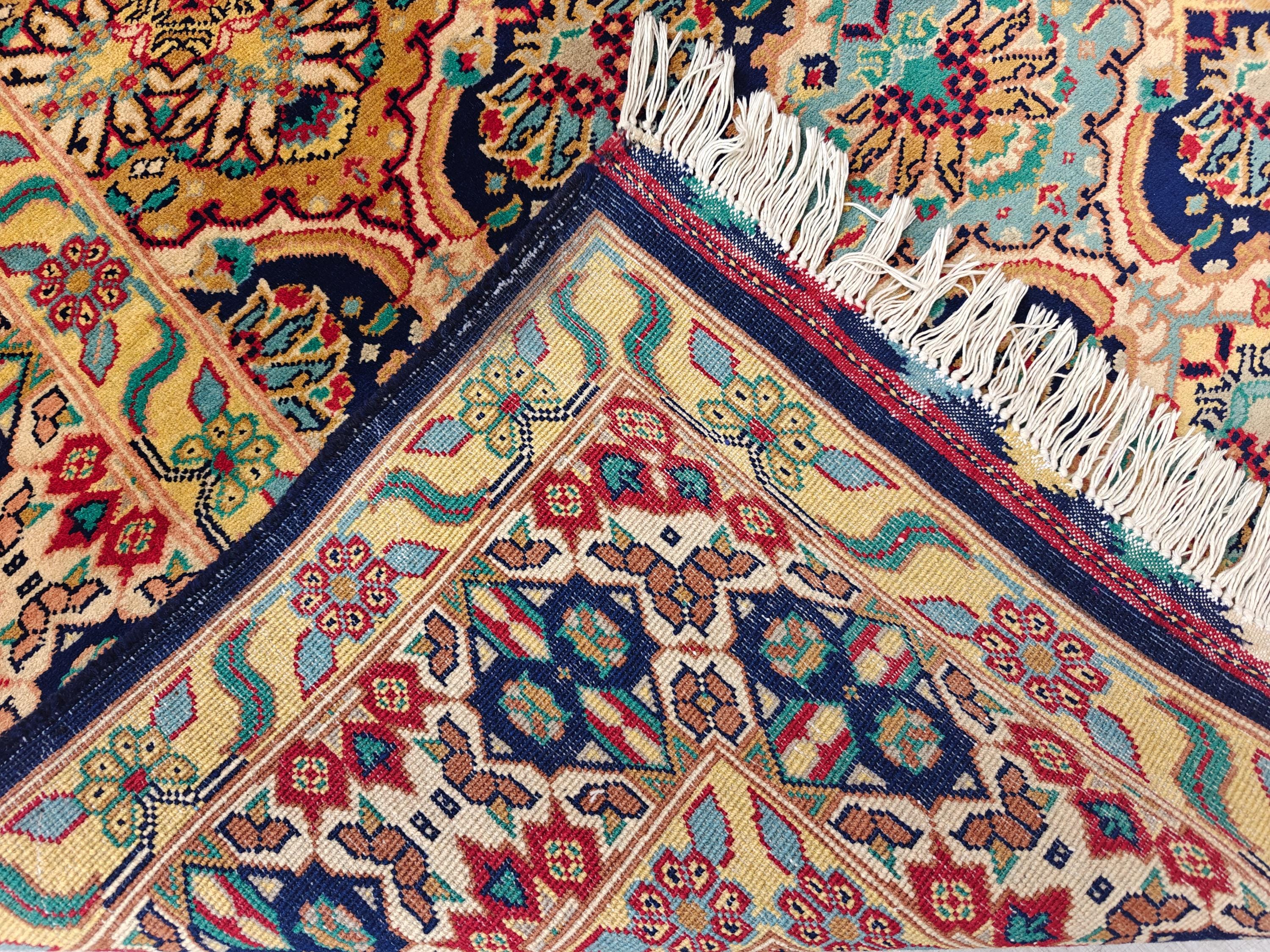 7x9 Beige and Yellow Kashi Afghan Handmade Rug, Boho Home Decor, Vintage Style Rug, Rugs For Living Room, Bedroom Rug 9.4x6.9 Medium Rug