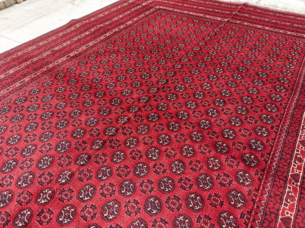 7x10 Beautiful Red Mawrai Gul Afghan Rug, Rugs For Living Room, Vintage Home Style, Bedroom Rugs, Dining Room Rugs -One of a Kind Medium Rug