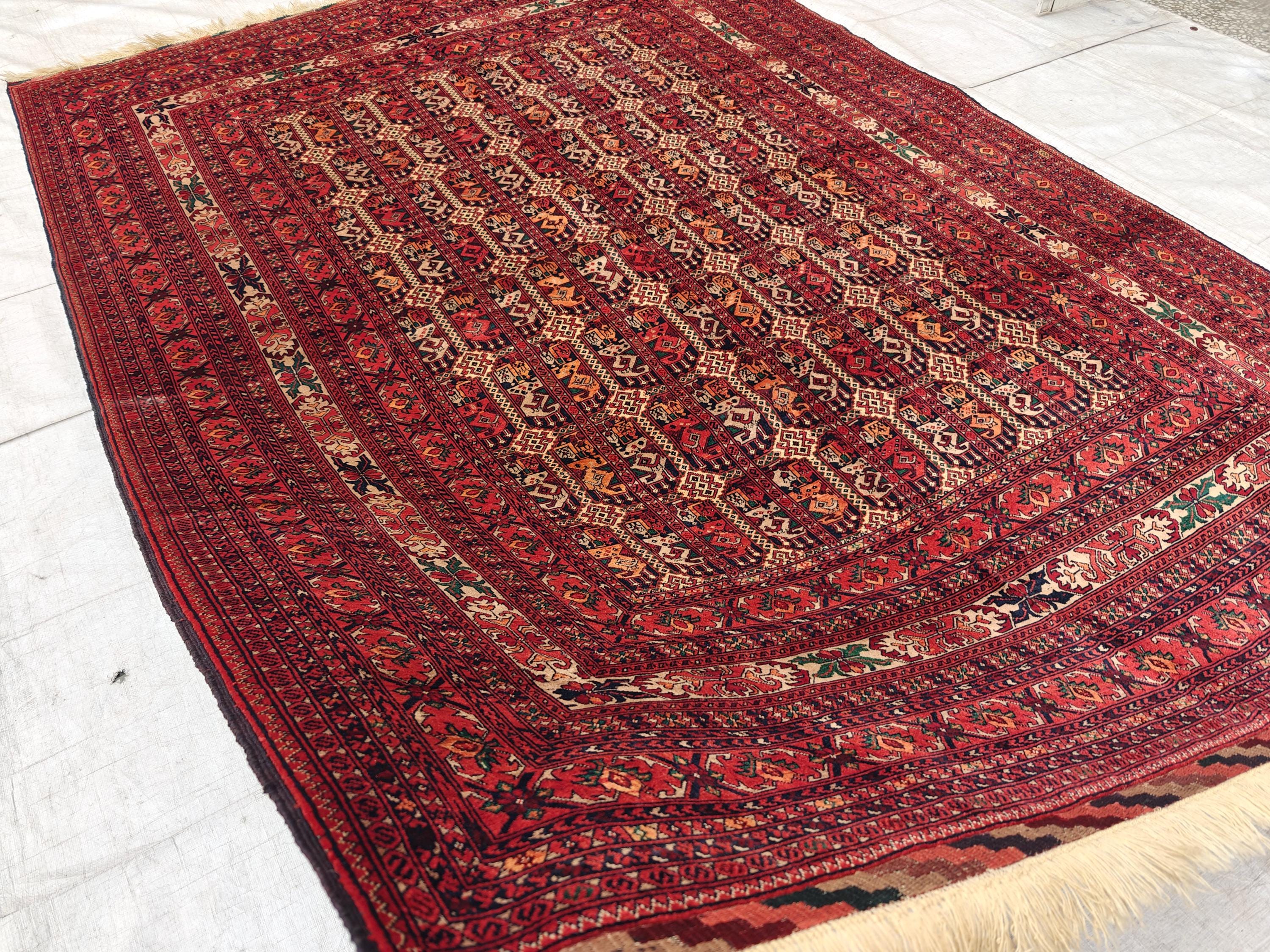 7x10 Stunning Beljik Ala Bakhmal Afghan Handmade Rug, Rug For Living Room, Bedroom Rug, Office and Dining Room Rug, Medium Rug