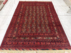 7x10 Stunning Beljik Ala Bakhmal Afghan Handmade Rug, Rug For Living Room, Bedroom Rug, Office and Dining Room Rug, Medium Rug