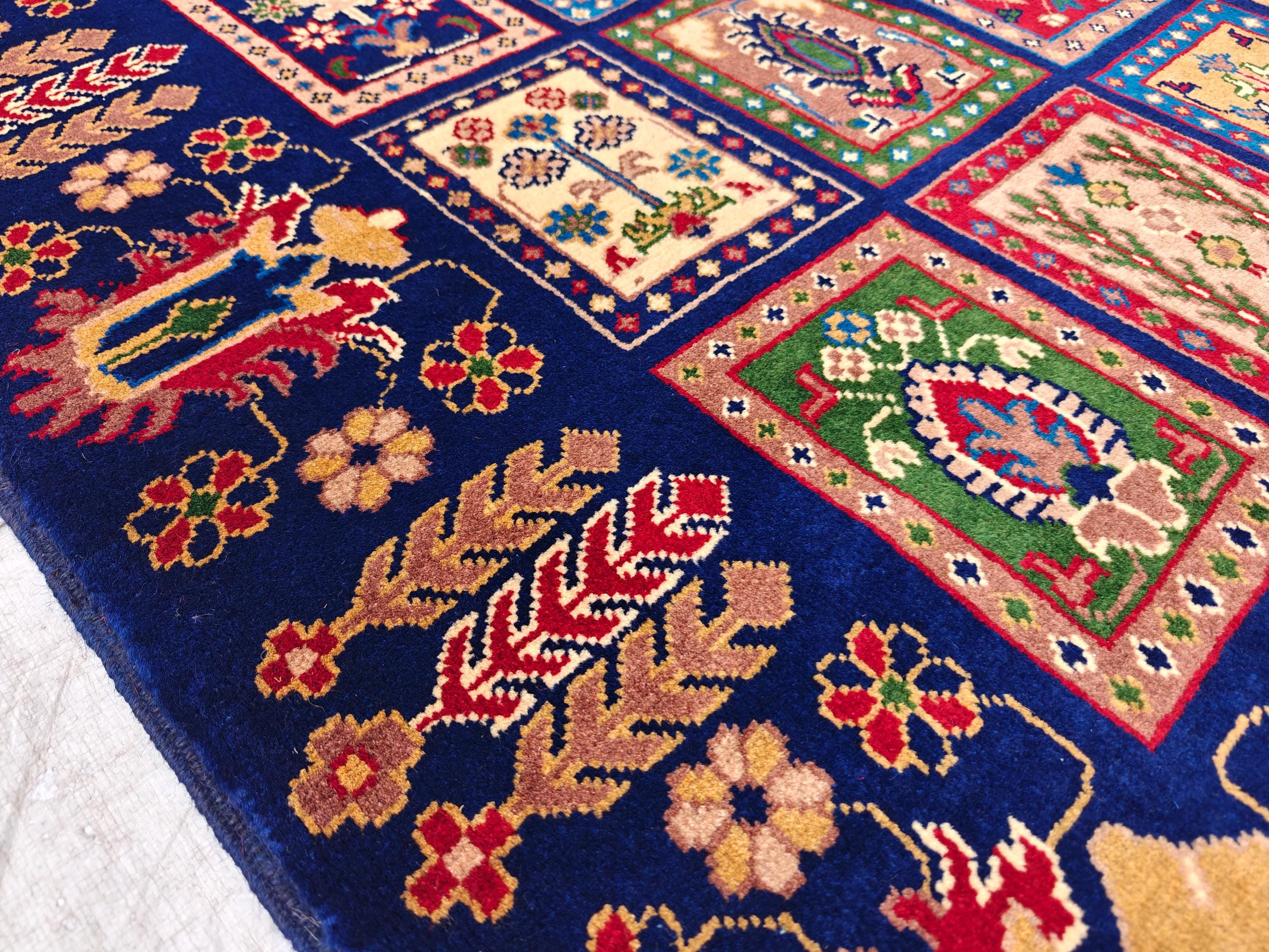 5x7 Navy Blue Afghan Handmade Ayni Rug, Vintage style Home Decor, Rug For Living Room, Bedroom Rug, Dining Room Rug, Medium Size Rug
