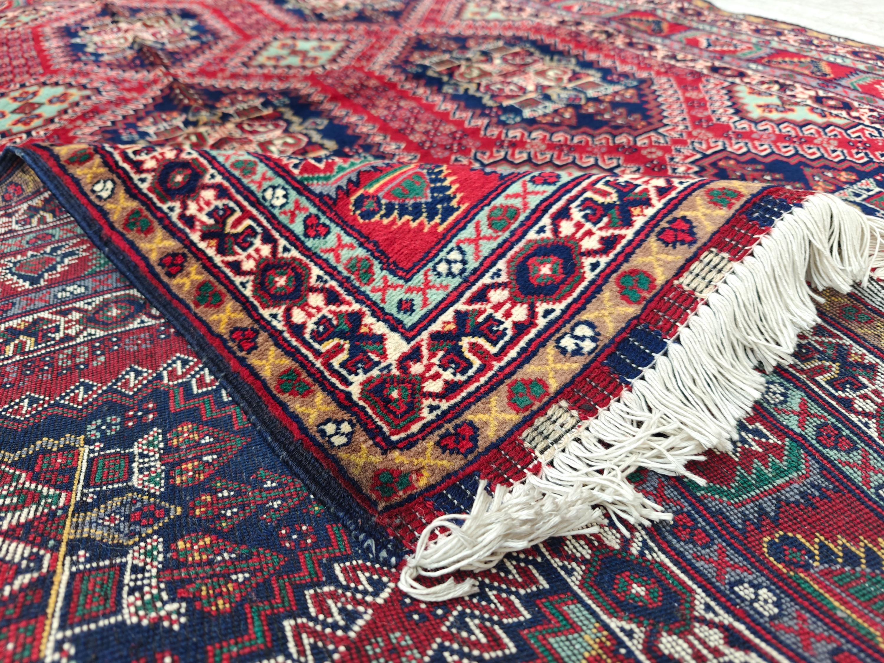 5x7 Handmade Afghan Samar Kanti Rug, Rugs For Living Room, Bedroom Rug, Vintage Style Home Decor 6.9x4.9ft, Medium Size Rug