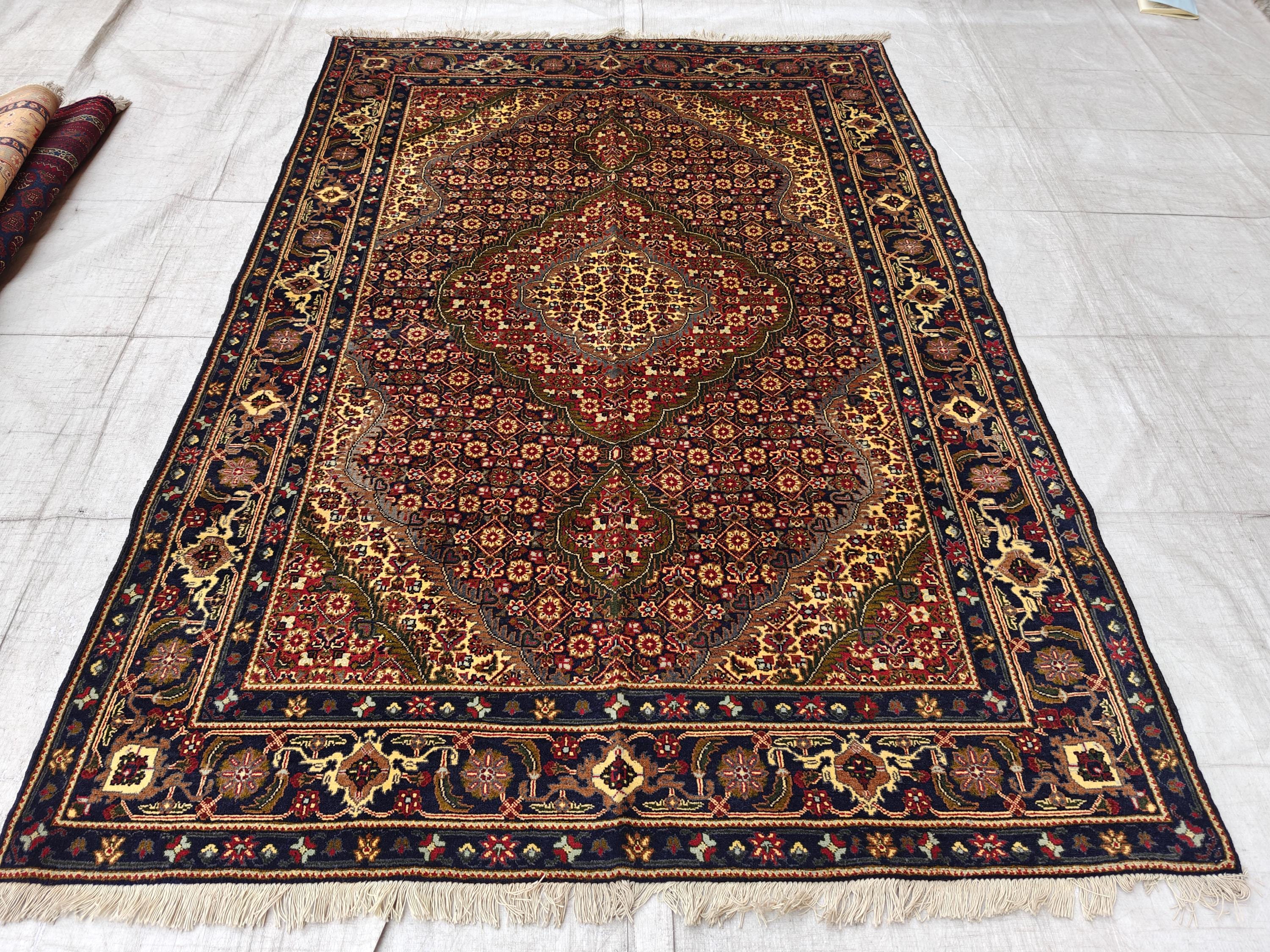 5x8 Persian Tabriz Handmade Rug, Vintage Home Decor, Rug For Living Room, Bedroom Rugs, Office Rug, One of a Kind Rug, Medium Size Rug