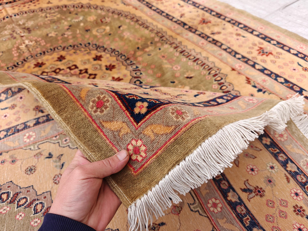 5x7 Antique Beljik Tabriz Handmade Rug, Rugs For Living Room, Bedroom Rug, Office Rug, Vintage Style Home Decor 6.9x5.1 Ft, Medium Size Rug