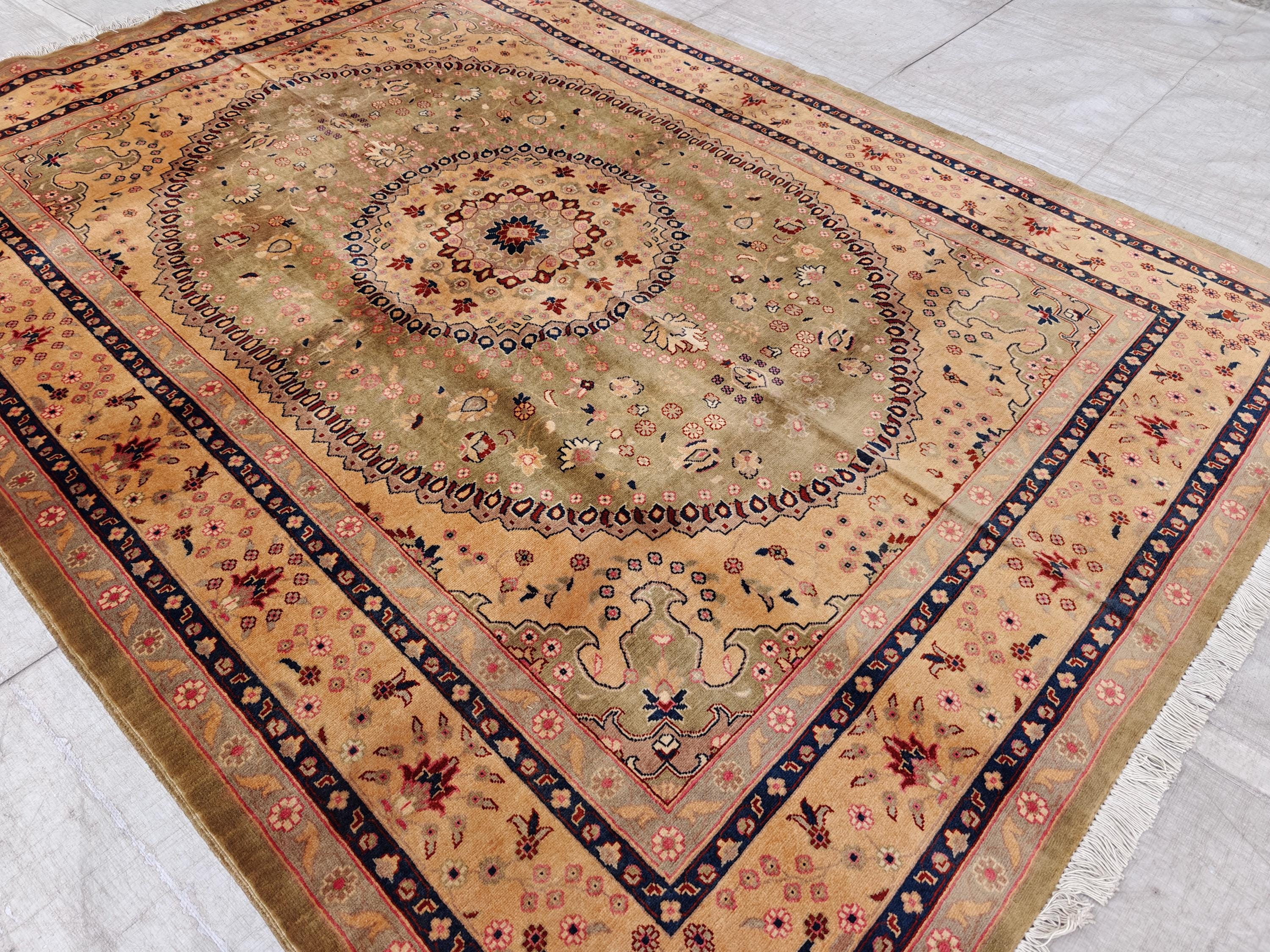 5x7 Antique Beljik Tabriz Handmade Rug, Rugs For Living Room, Bedroom Rug, Office Rug, Vintage Style Home Decor 6.9x5.1 Ft, Medium Size Rug