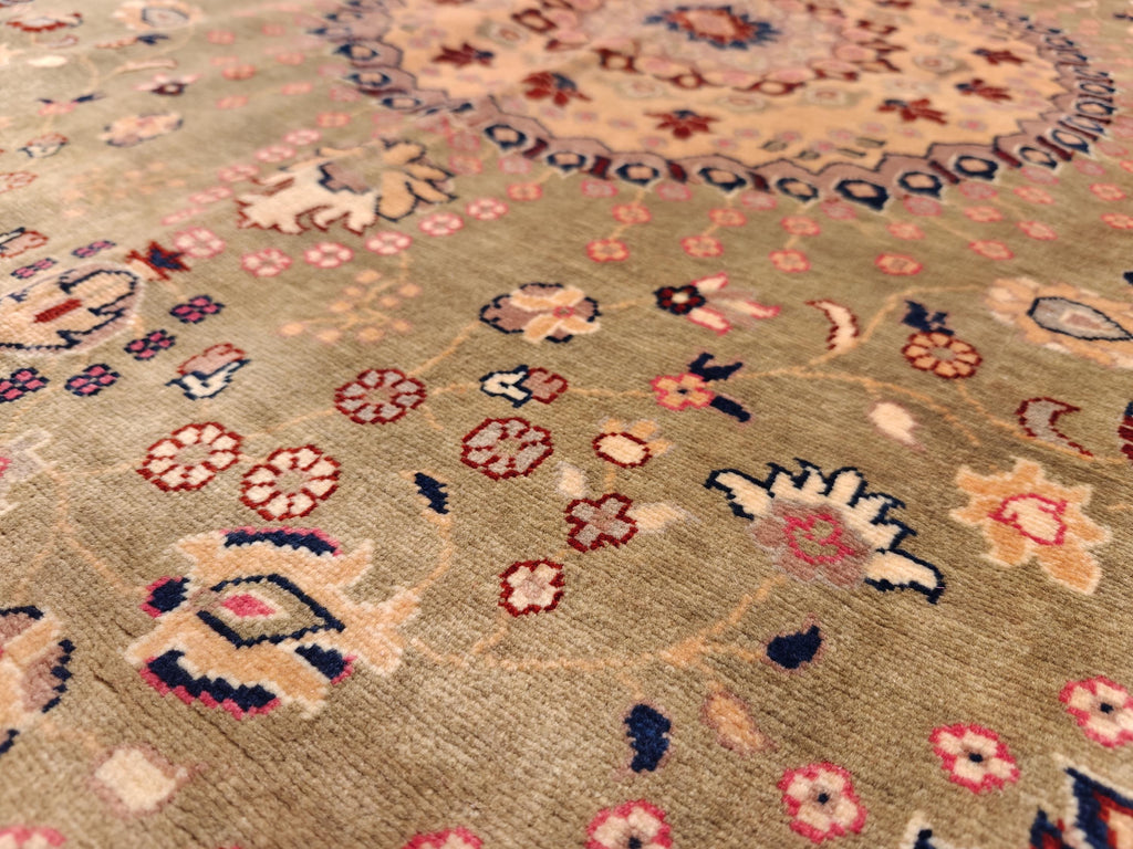 5x7 Antique Beljik Tabriz Handmade Rug, Rugs For Living Room, Bedroom Rug, Office Rug, Vintage Style Home Decor 6.9x5.1 Ft, Medium Size Rug