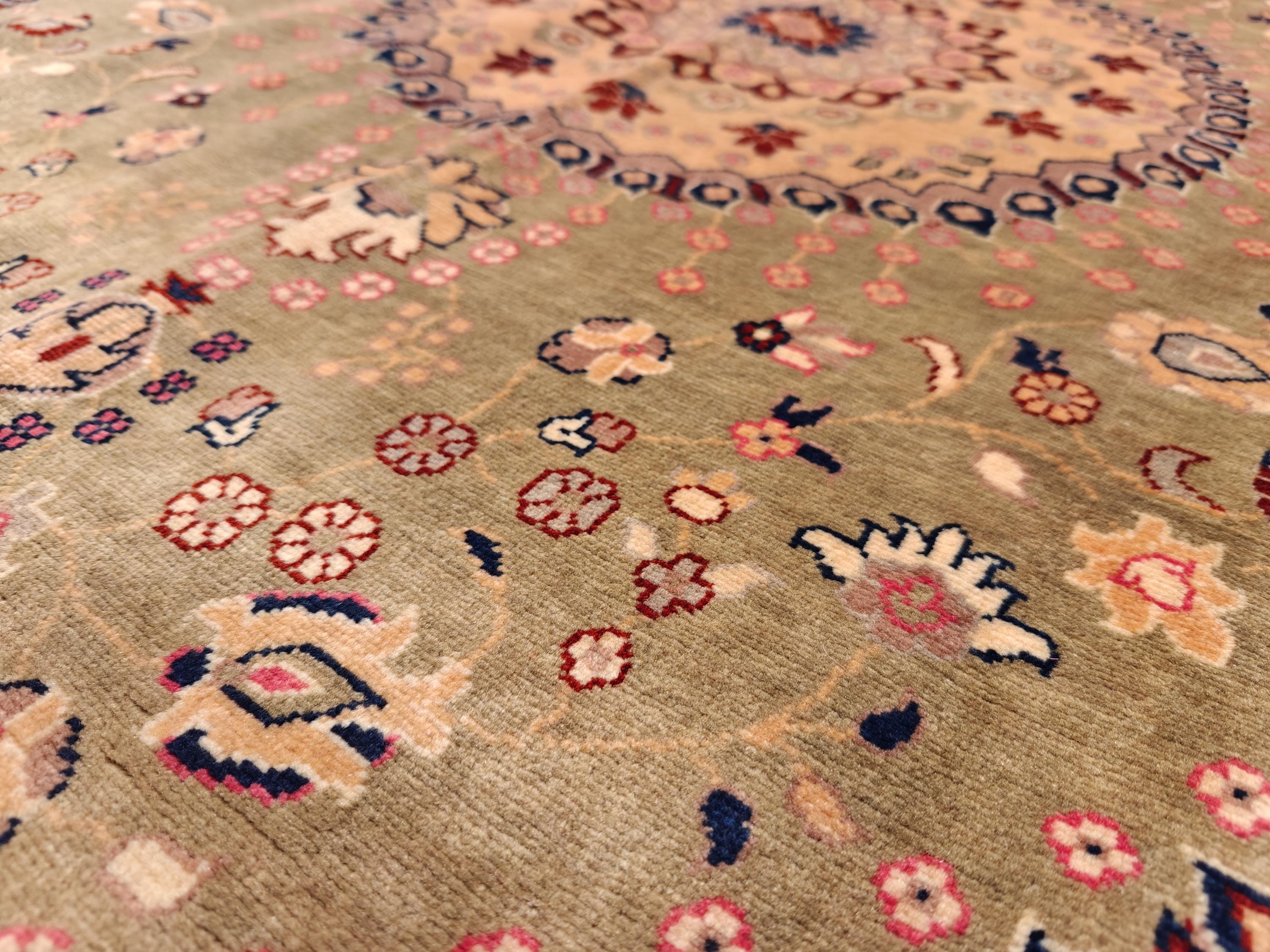 5x7 Antique Beljik Tabriz Handmade Rug, Rugs For Living Room, Bedroom Rug, Office Rug, Vintage Style Home Decor 6.9x5.1 Ft, Medium Size Rug