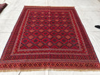 5.1x5.11 Collectible Rug Vintage Mashwari Afghan Handmade Rug, Rugs For Living Room, Bedroom Rug, Vintage Style Rug, Medium Size Rug