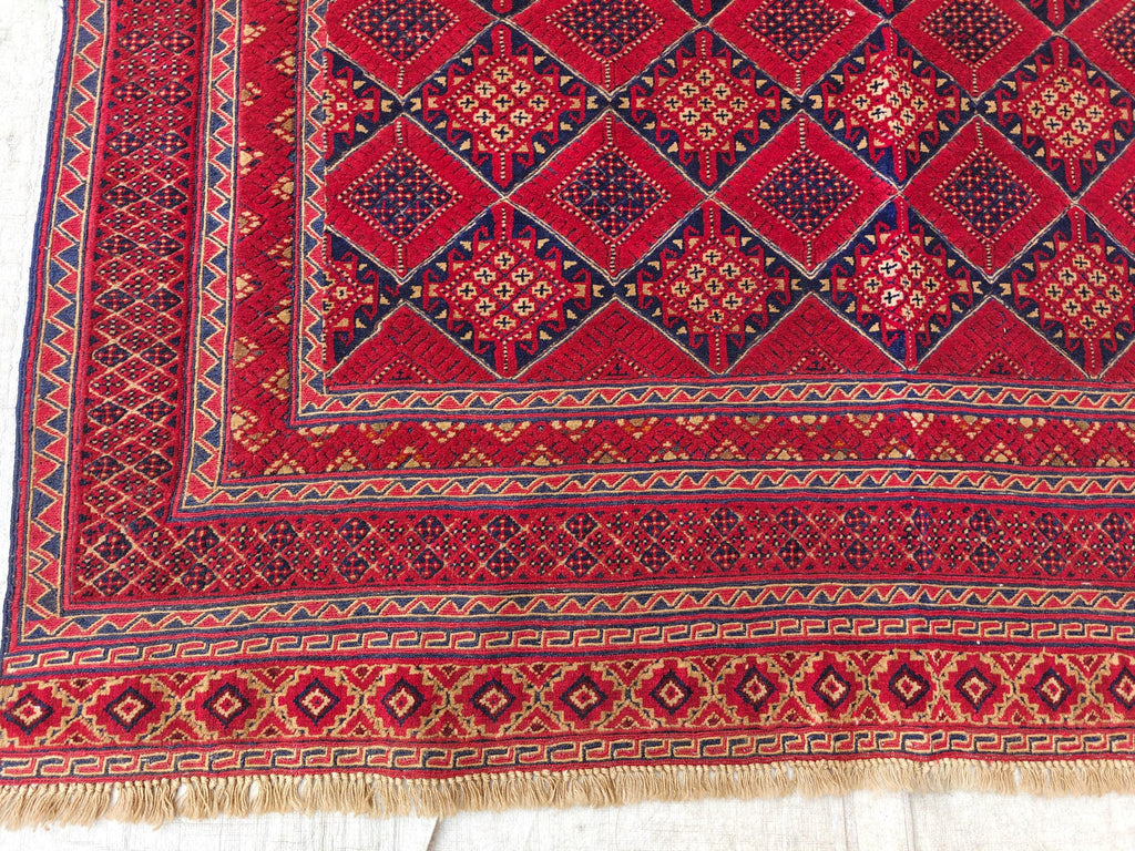 5.1x5.11 Collectible Rug Vintage Mashwari Afghan Handmade Rug, Rugs For Living Room, Bedroom Rug, Vintage Style Rug, Medium Size Rug
