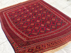5.1x5.11 Collectible Rug Vintage Mashwari Afghan Handmade Rug, Rugs For Living Room, Bedroom Rug, Vintage Style Rug, Medium Size Rug