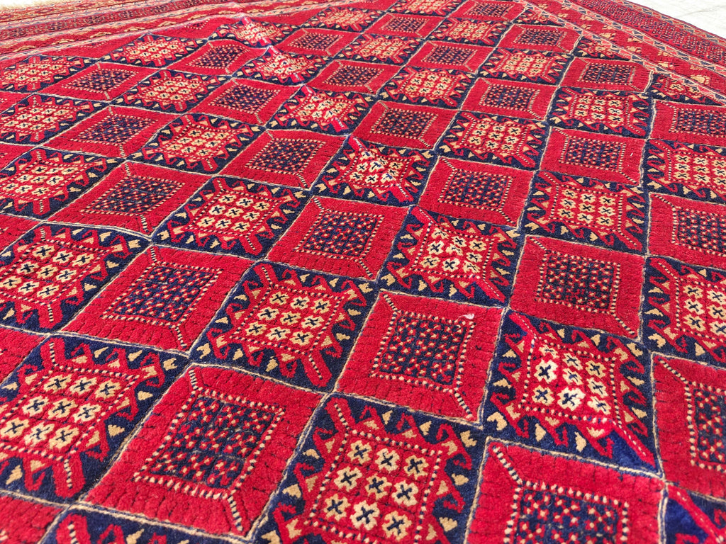 5.1x5.11 Collectible Rug Vintage Mashwari Afghan Handmade Rug, Rugs For Living Room, Bedroom Rug, Vintage Style Rug, Medium Size Rug