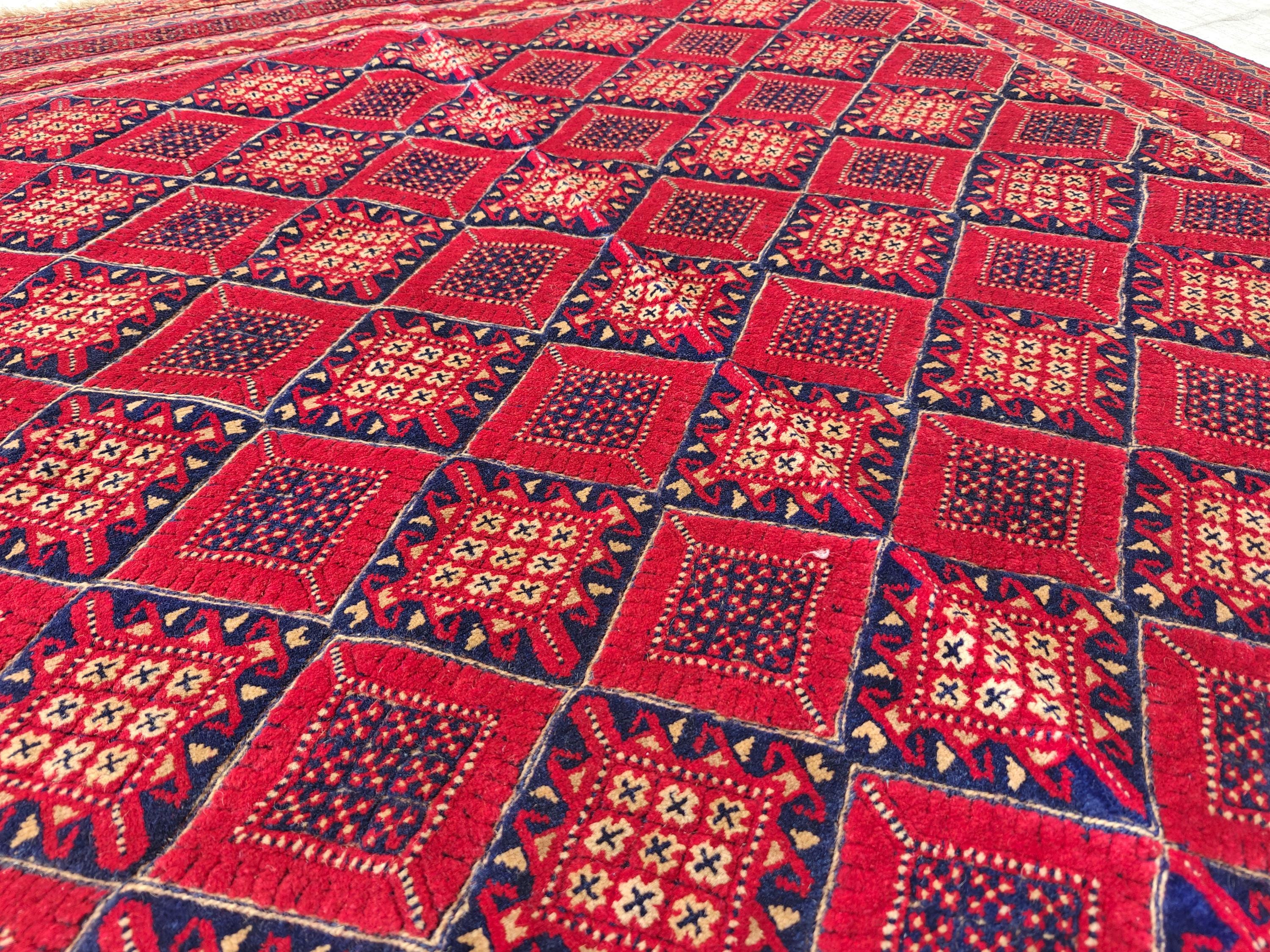 5.1x5.11 Collectible Rug Vintage Mashwari Afghan Handmade Rug, Rugs For Living Room, Bedroom Rug, Vintage Style Rug, Medium Size Rug