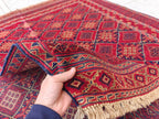 5.1x5.11 Collectible Rug Vintage Mashwari Afghan Handmade Rug, Rugs For Living Room, Bedroom Rug, Vintage Style Rug, Medium Size Rug