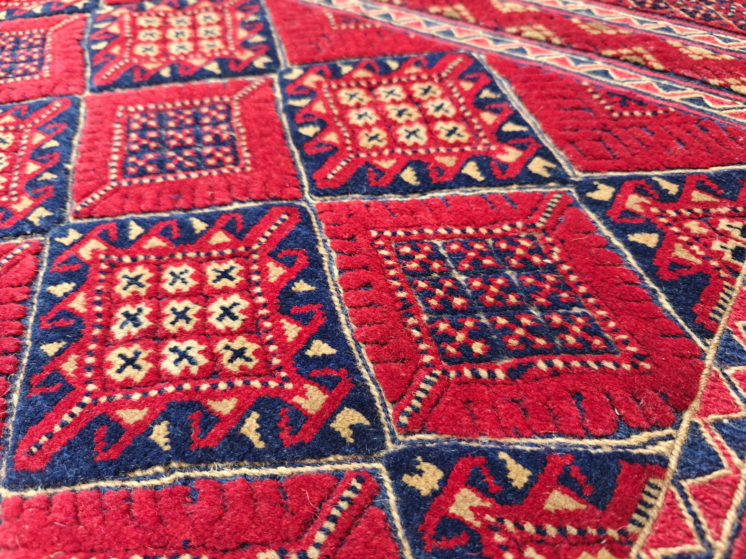 5.1x5.11 Collectible Rug Vintage Mashwari Afghan Handmade Rug, Rugs For Living Room, Bedroom Rug, Vintage Style Rug, Medium Size Rug