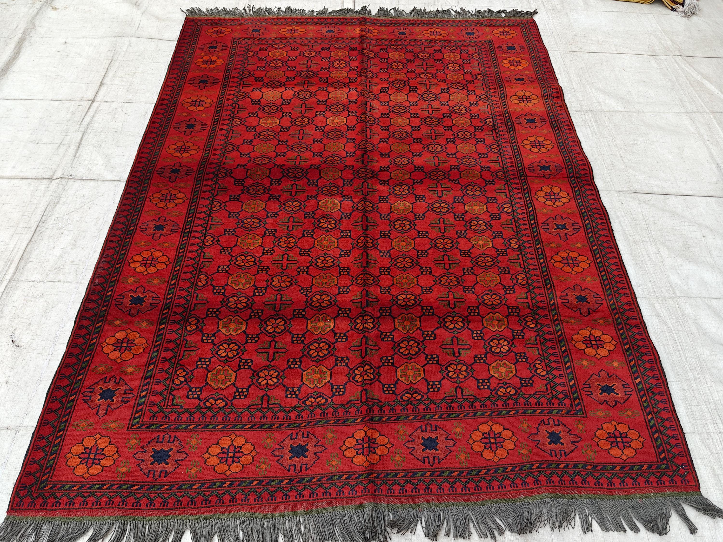 5x7 Collectible Vintage Afghan Bashiri Handwoven Rug, Vintage Home Decor, Rugs for Living Room, Bedroom Rug, One of kind Rug 6.9x5.3 ft