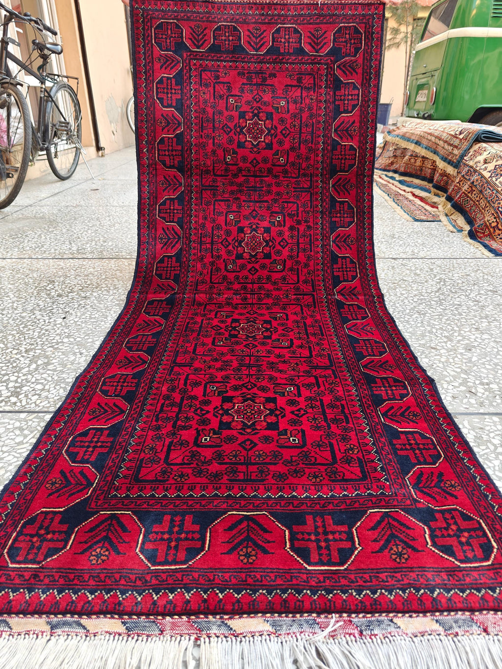2x6 Entryway Runner, Bukhara Afghan Handmade Runner Rug, Hallway Runner, Short Runner for Hallway's, Stairs Rug, Corridor Runner 6.5x2 ft