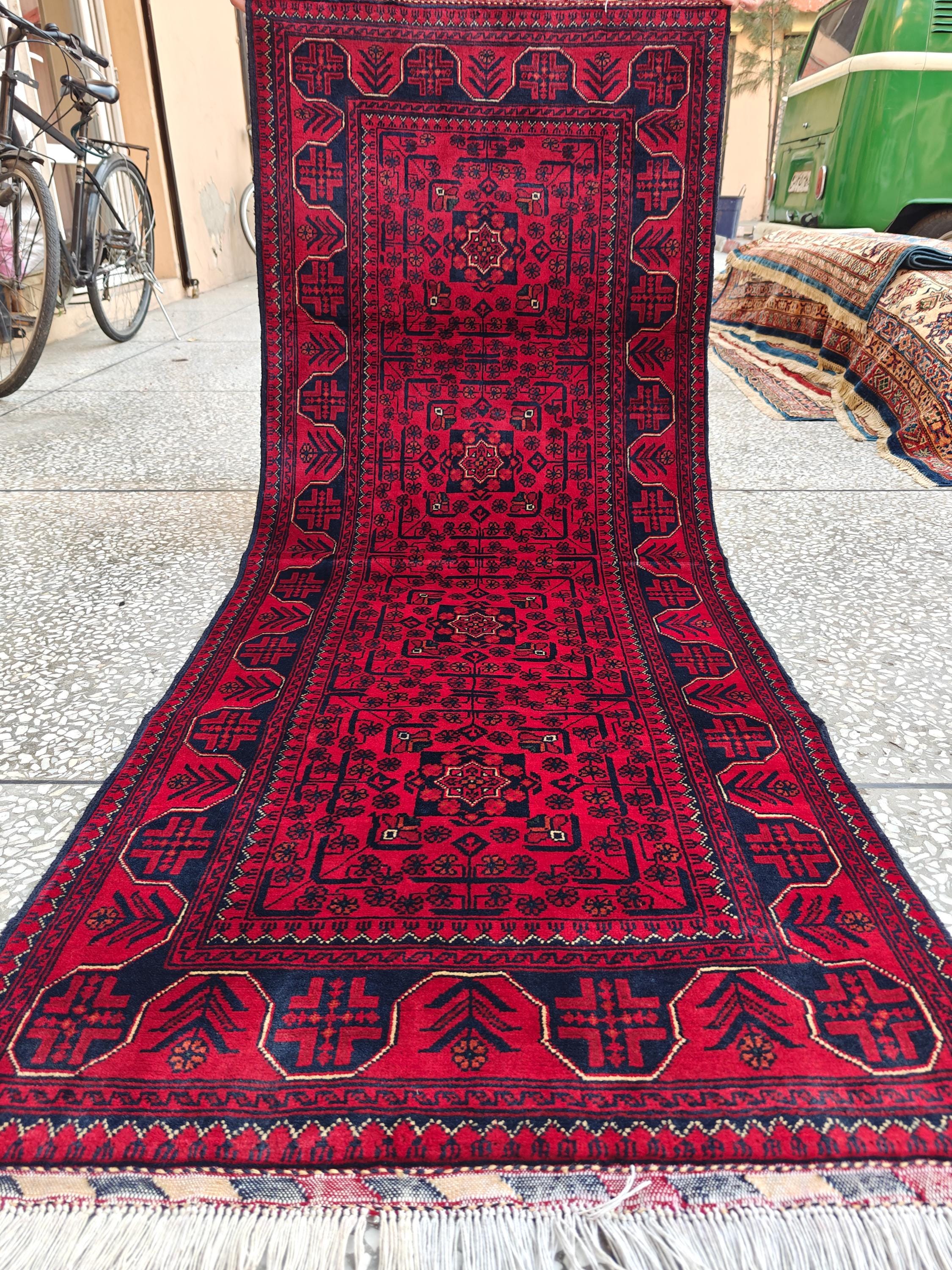 2x6 Entryway Runner, Bukhara Afghan Handmade Runner Rug, Hallway Runner, Short Runner for Hallway's, Stairs Rug, Corridor Runner 6.5x2 ft