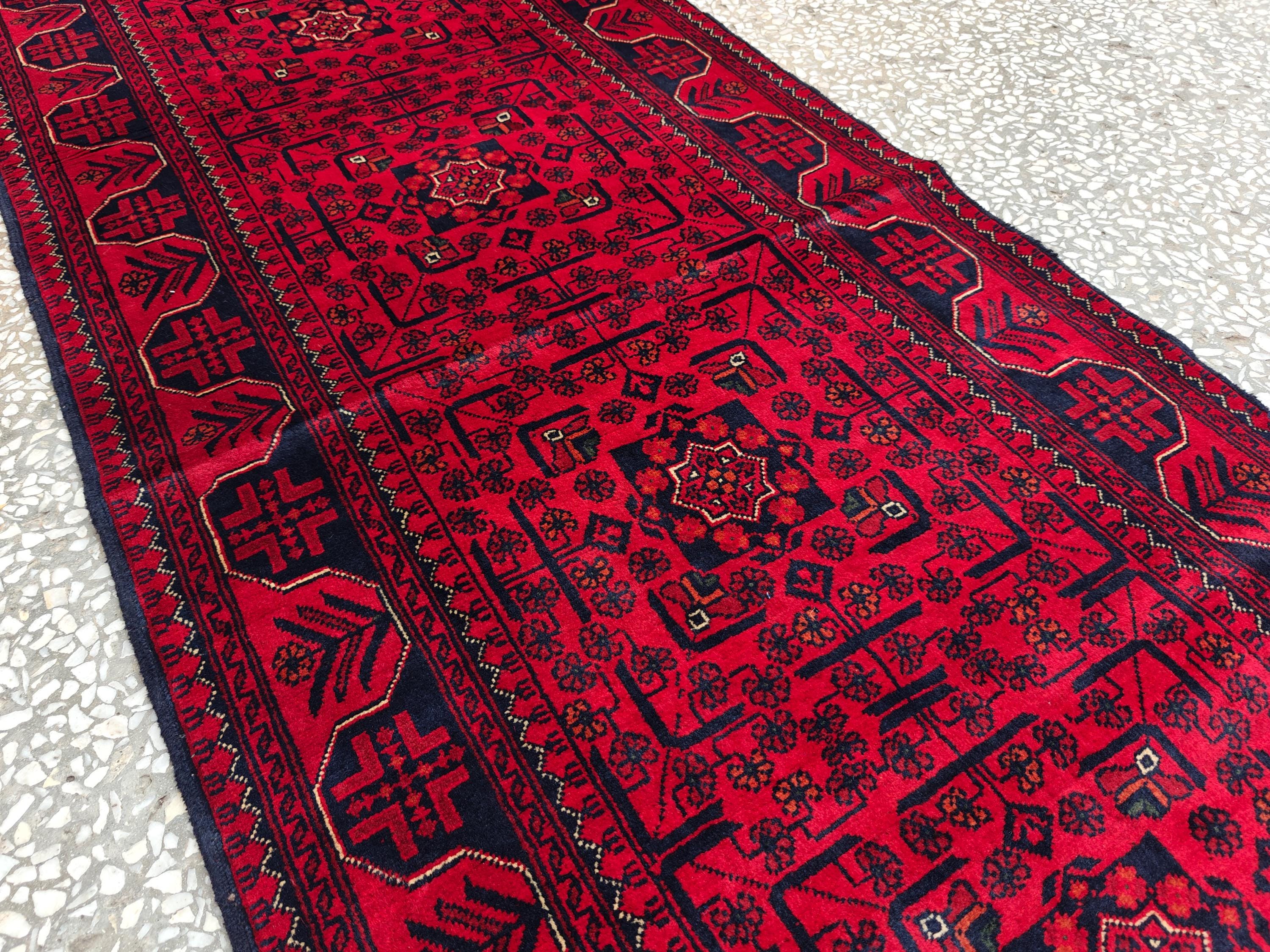 2x6 Entryway Runner, Bukhara Afghan Handmade Runner Rug, Hallway Runner, Short Runner for Hallway's, Stairs Rug, Corridor Runner 6.5x2 ft