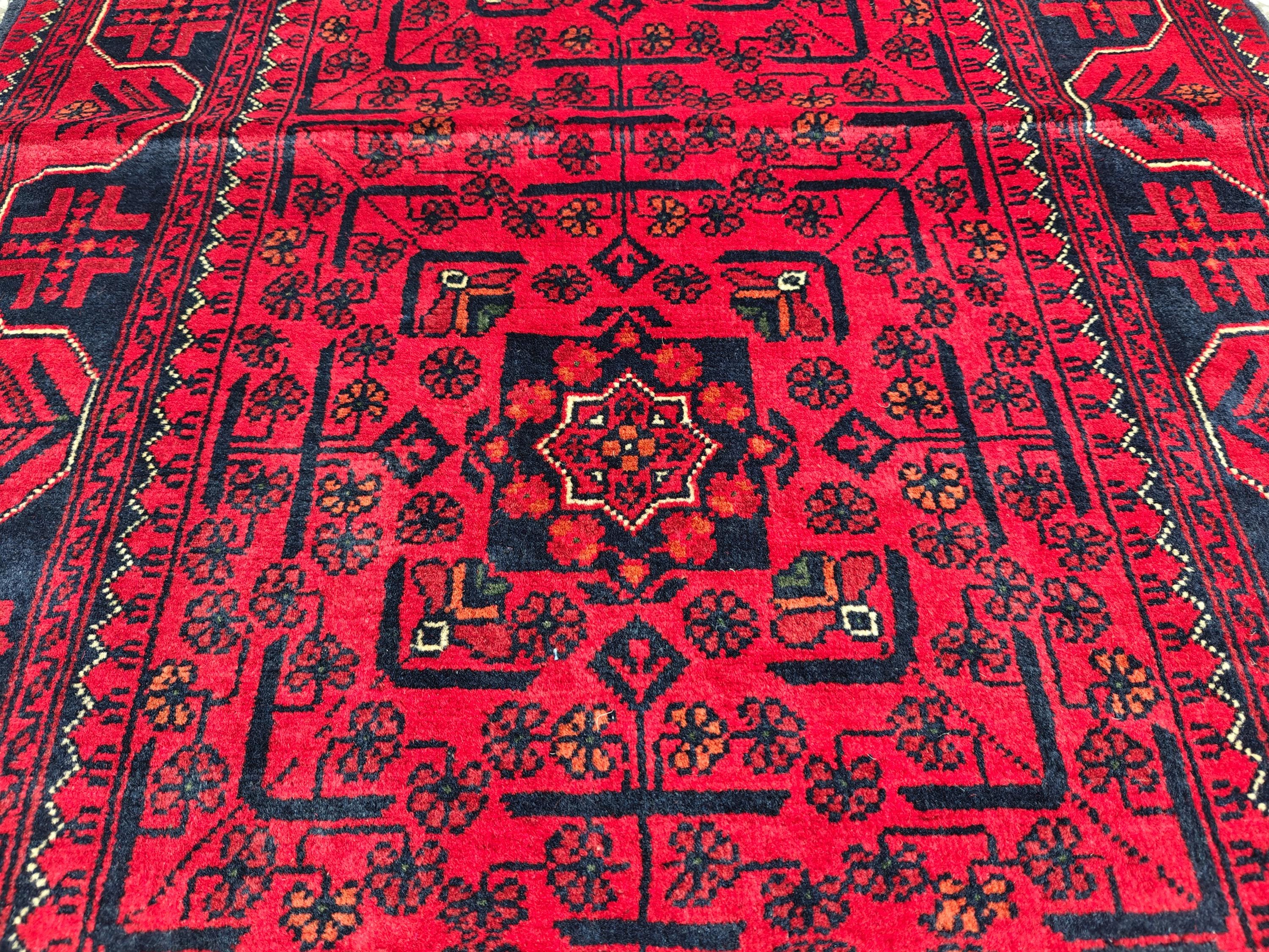 2x6 Entryway Runner, Bukhara Afghan Handmade Runner Rug, Hallway Runner, Short Runner for Hallway's, Stairs Rug, Corridor Runner 6.5x2 ft