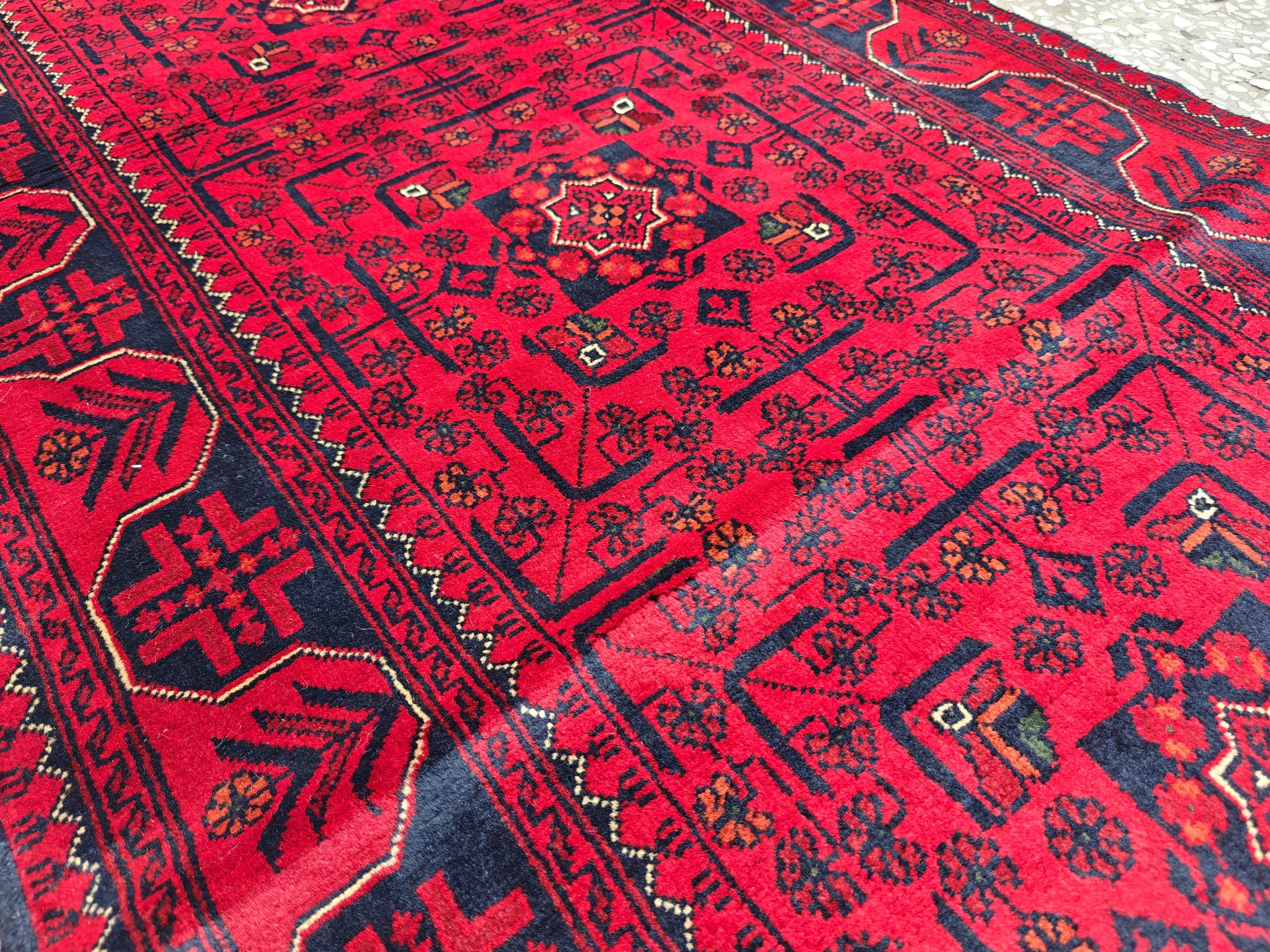 2x6 Entryway Runner, Bukhara Afghan Handmade Runner Rug, Hallway Runner, Short Runner for Hallway's, Stairs Rug, Corridor Runner 6.5x2 ft