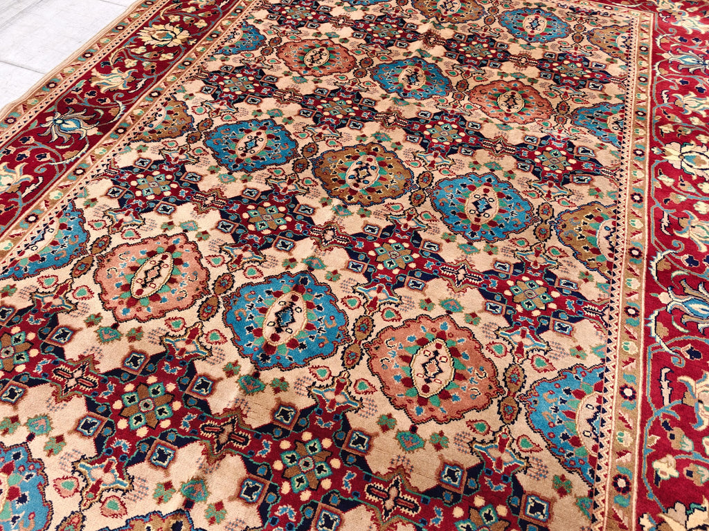 7x10 Elegant Colorful Kashi Afghan Handmade Rug, Rugs For Living Room, Bedroom Rug, Office Rug, Large area Rug 10.3 x 6.8 ft