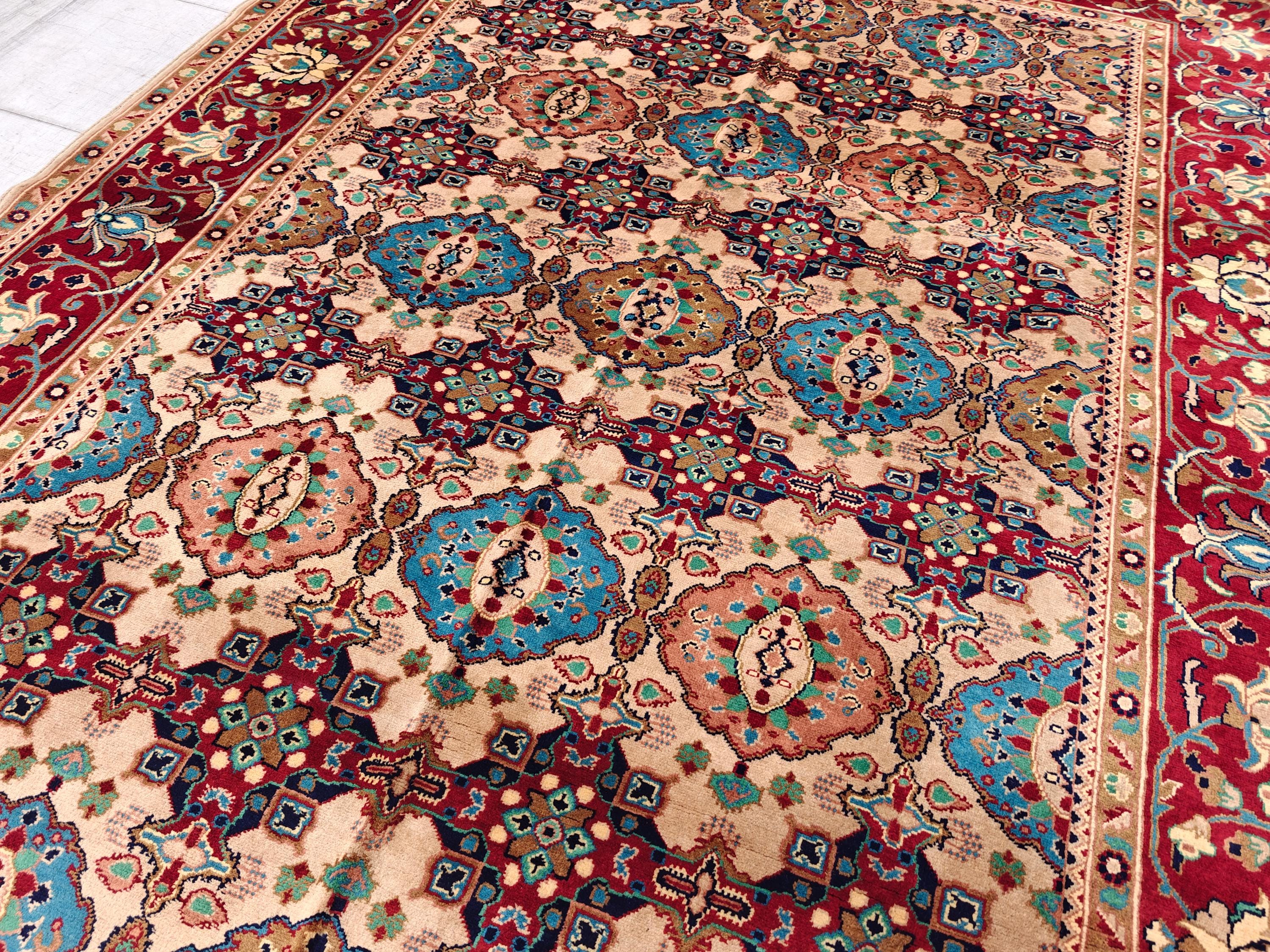 7x10 Elegant Colorful Kashi Afghan Handmade Rug, Rugs For Living Room, Bedroom Rug, Office Rug, Large area Rug 10.3 x 6.8 ft