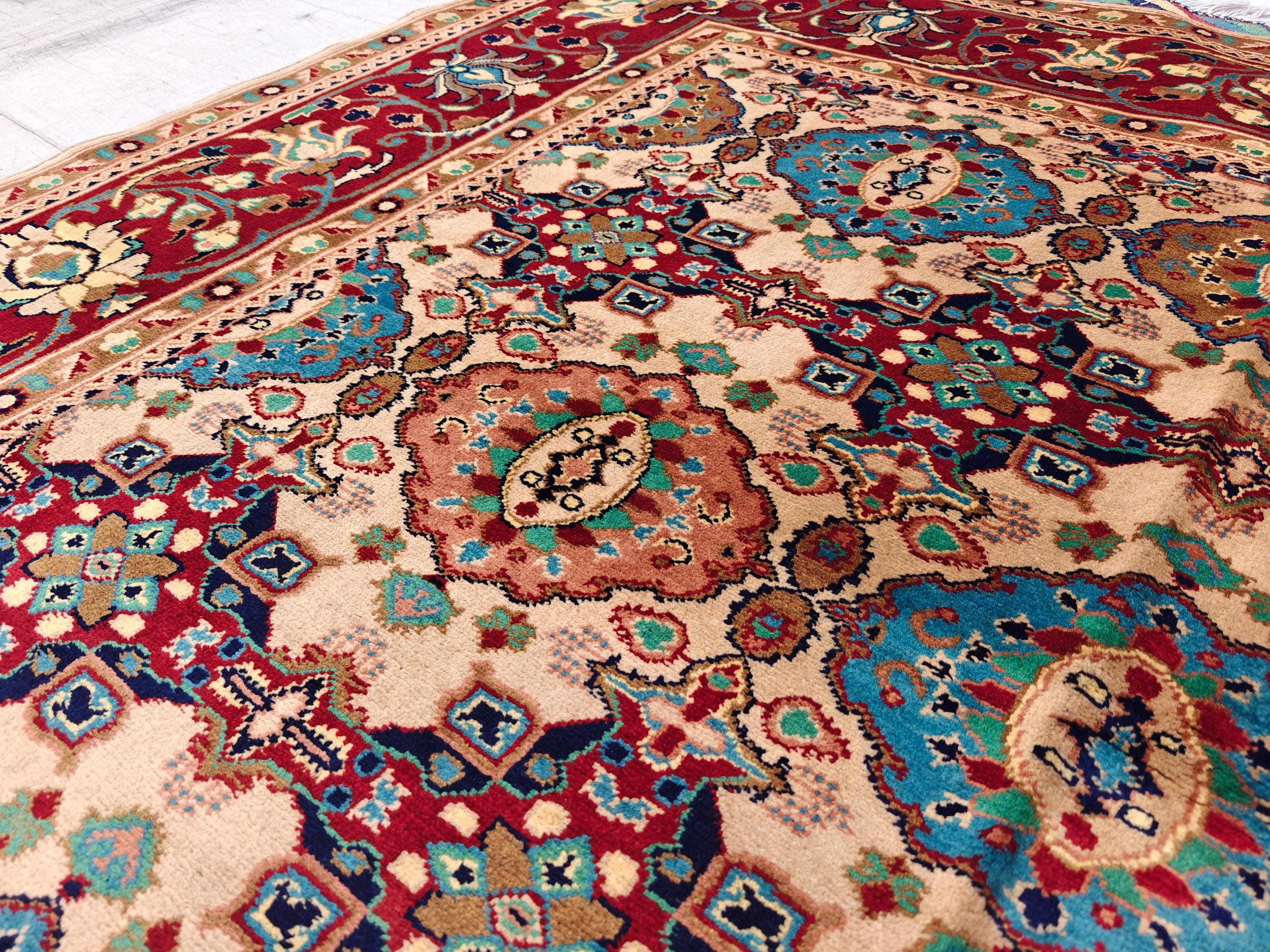 7x10 Elegant Colorful Kashi Afghan Handmade Rug, Rugs For Living Room, Bedroom Rug, Office Rug, Large area Rug 10.3 x 6.8 ft
