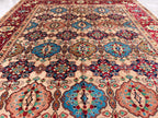 7x10 Elegant Colorful Kashi Afghan Handmade Rug, Rugs For Living Room, Bedroom Rug, Office Rug, Large area Rug 10.3 x 6.8 ft