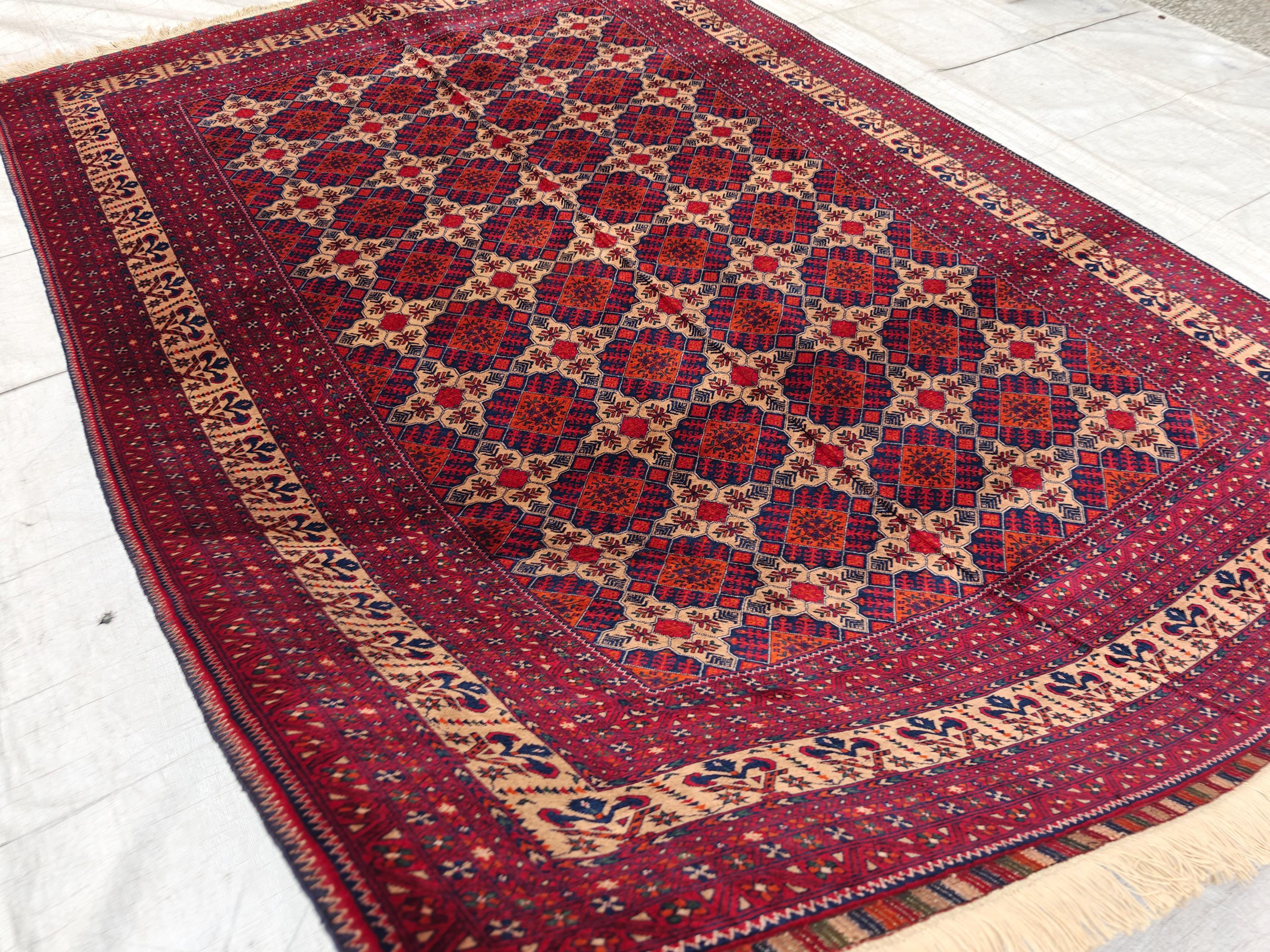 6.7x9.5 Beljik Yousafi Handwoven Afghan Rug, Rugs For Living Room, Bedroom Rug, Office Rug, Farmhouse Rug, One of a Kind Rug