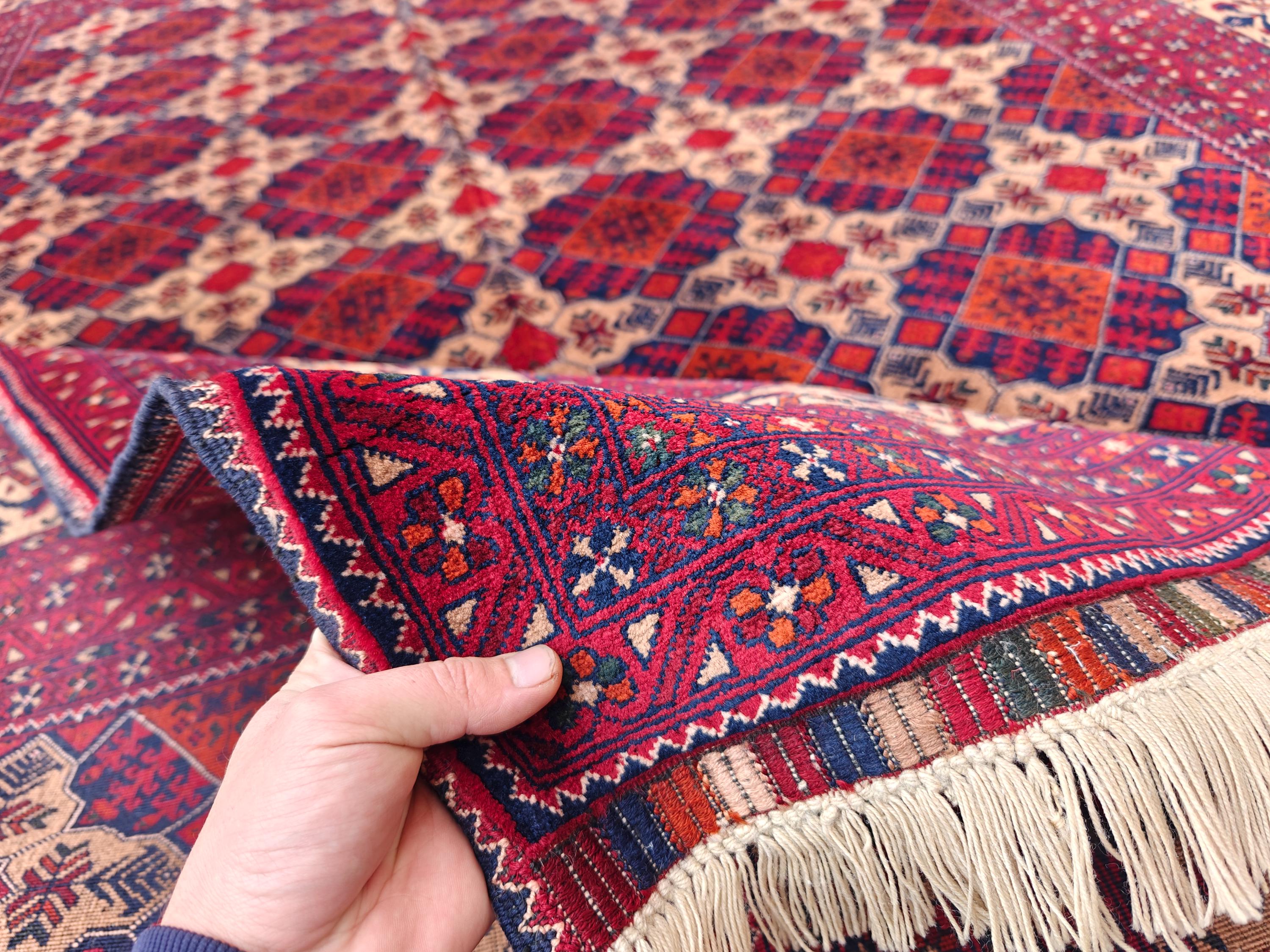 6.7x9.5 Beljik Yousafi Handwoven Afghan Rug, Rugs For Living Room, Bedroom Rug, Office Rug, Farmhouse Rug, One of a Kind Rug