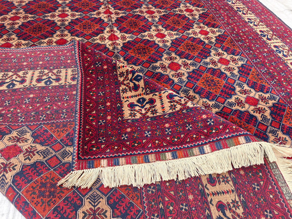 6.7x9.5 Beljik Yousafi Handwoven Afghan Rug, Rugs For Living Room, Bedroom Rug, Office Rug, Farmhouse Rug, One of a Kind Rug